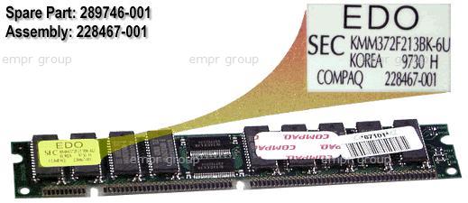 COMPAQ PROFESSIONAL WORKSTATION PW8000 200MHZ - 270202-A42 Memory (DIMM) 289746-001