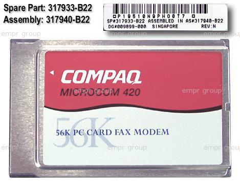 COMPAQ M420 56K MODEM - 317900-001 PCMCIA Card 317933-B22