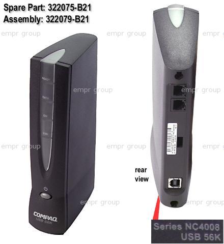 COMPAQ 56K V.90 USB EXTERNAL MODEM - 322050-001 Modem 322075-B21