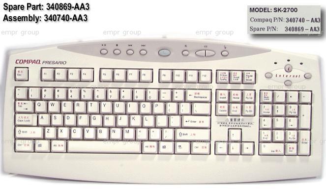 COMPAQ PRESARIO 5180 DESKTOP PC - 320762-AA3 Keyboard 340869-AA3