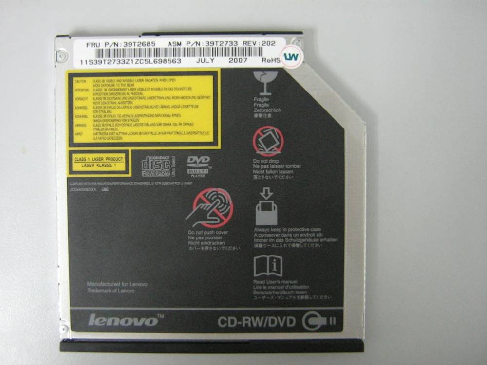 Lenovo ThinkPad T61 OPTICAL DRIVES - 39T2685