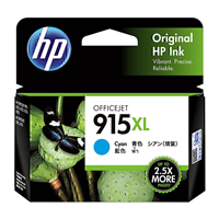 HP 915XL High Yield Cyan Ink Cartridge (825 pages) - 3YM19AA for HP Officejet Pro 8020e Printer