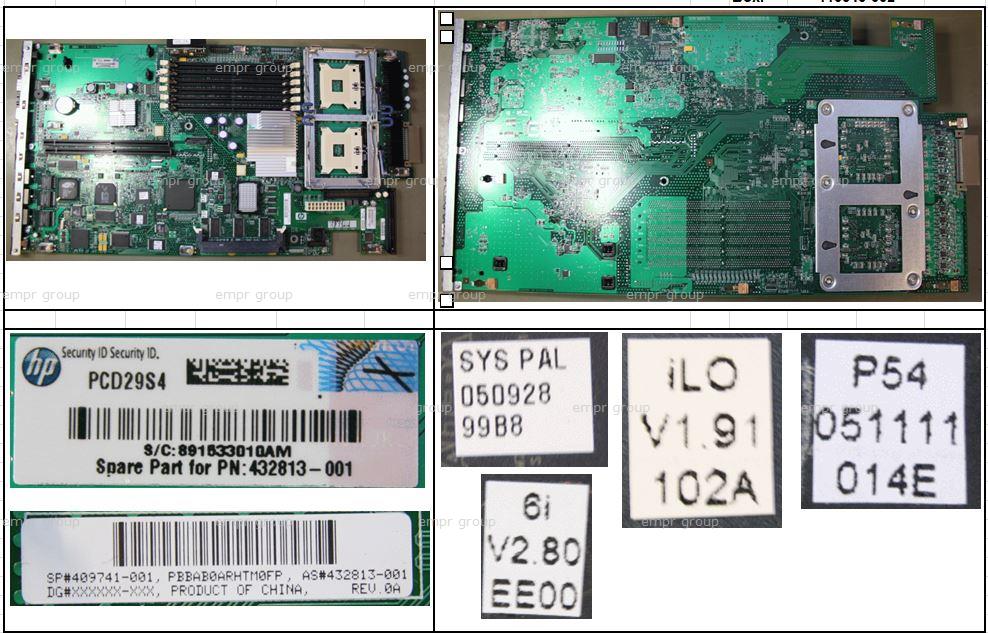 HP DL360G4p X3.0/2M/1G SCSI Svr PRC - 380325-AA1 PC Board 409741-001