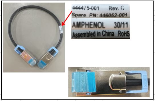 HPE Part 446052-001 HPE CX4 Interconnect cable - 10GbE nonimal data rate - Has CX4 latch connectors on both ends, 500mm (1.64ft) long - Part of the 10GbE al switch interconnect kit