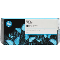 HP 738B 300-ML Black DesignJet ink CARTRIDG -T850/T950 - 498P6A for HP Designjet T850 Printer