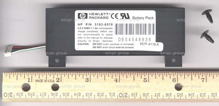 HPE Part 5183-6570 HPE 4.8V battery - 1.1Ah, nickel metal hydride (NiMH) battery for NetServer remote control board - Includes cable and mounting fasteners