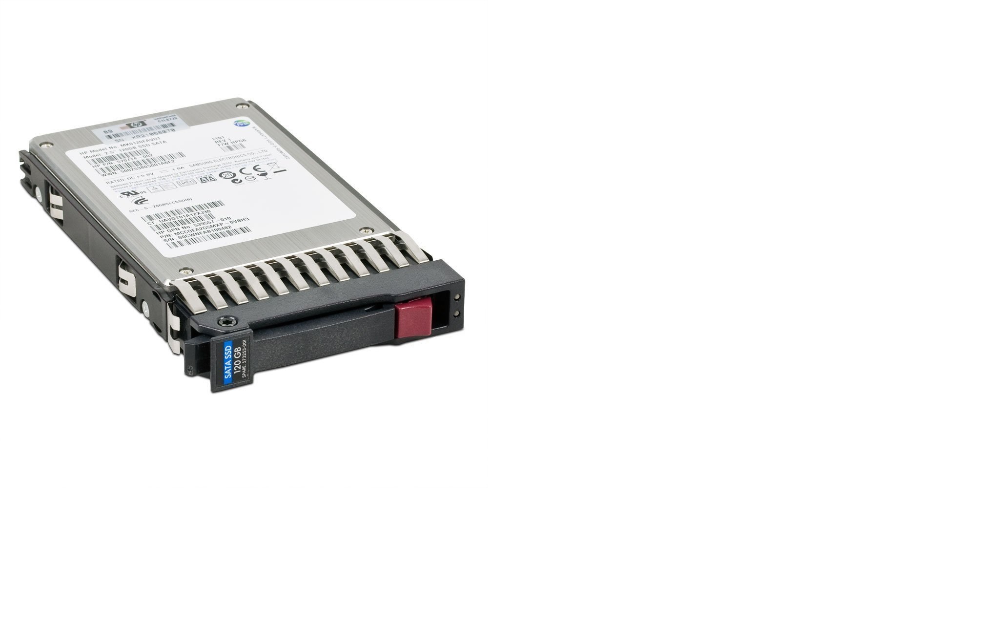 HPE Part 572253-001 HPE 120GB hot-plug solid-state drive (SSD) - SATA interface, 3Gb/sec transfer rate, 2.5-inch small form factor (SFF), Midline <br/><b>Option equivalent: 572073-B21</b>