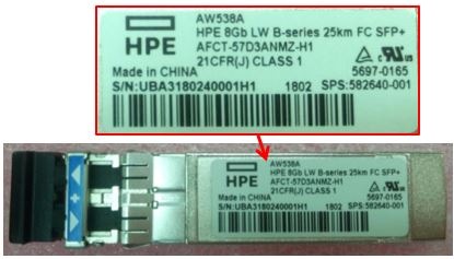 HPE Part 582640-001 HPE HP B-Series 8Gb SFP+ LC extended LW transceiver - Small Form-factor Pluggable Plus (SFP+) 8-Gigabit extended Long Wave transceiver, with 1310nm laser that provides 8Gb connectivity up to 25km (15.5 miles) on single-mode fiber - Has one LC 8-Gb port