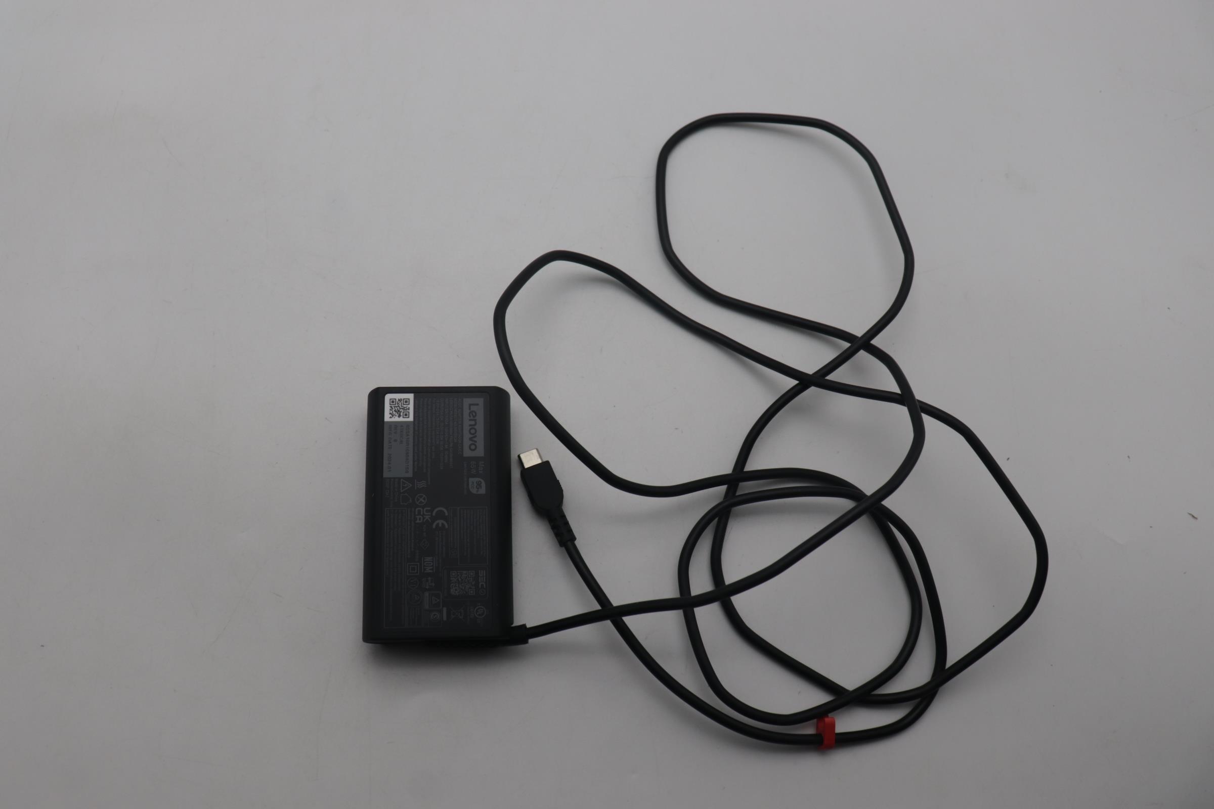 5A10W86317 - Original Lenovo 65W Charger, AC Adapter, USB-C Connector (Includes 0.5m Power Cord)