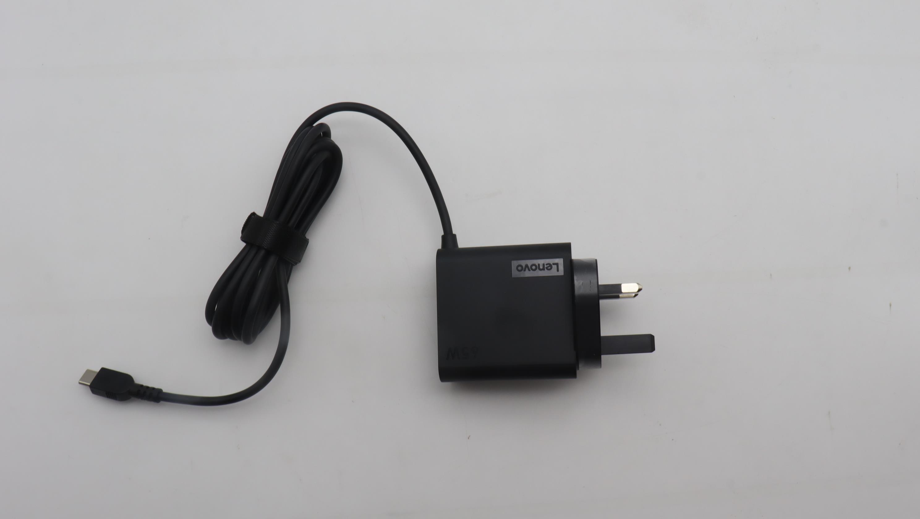 5A11C11091 - Original Lenovo AC ADAPTER Chicony Slim WM UK PD65W Blk (Includes 0.5m Power Cord)