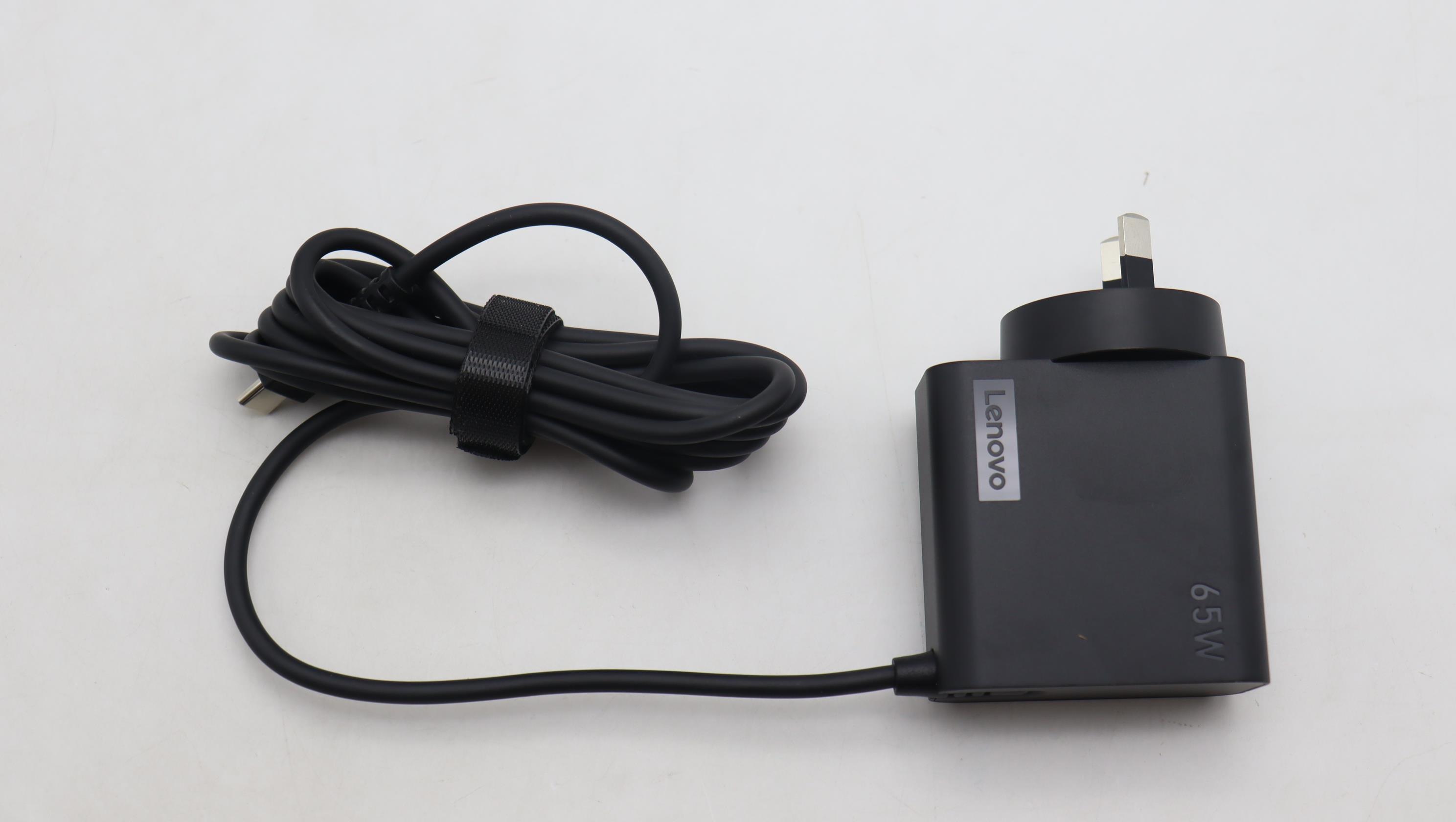Lenovo Part  Original Lenovo 65W Charger, AC Adapter, USB-C Connector (Includes 0.5m Power Cord)