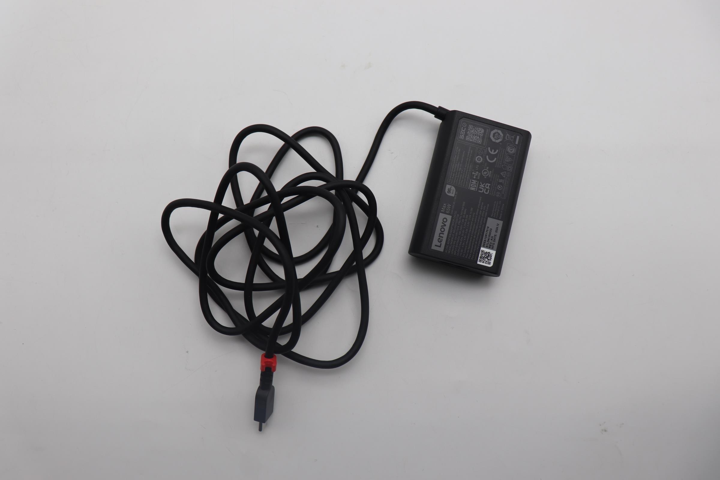 5A11K67859 - Original Lenovo Charger 65W USB-C PD, 65W, 20/15/9/5V, 2P, WW, AST (Includes 0.5m Power Cord)