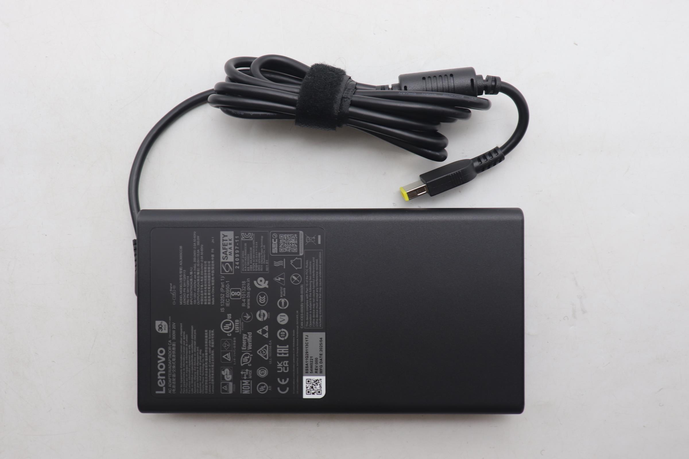 5A11Q29114 - Original Lenovo AC Adapter 300W,3P,WW,CHICONY (Includes 0.5m Power Cord)