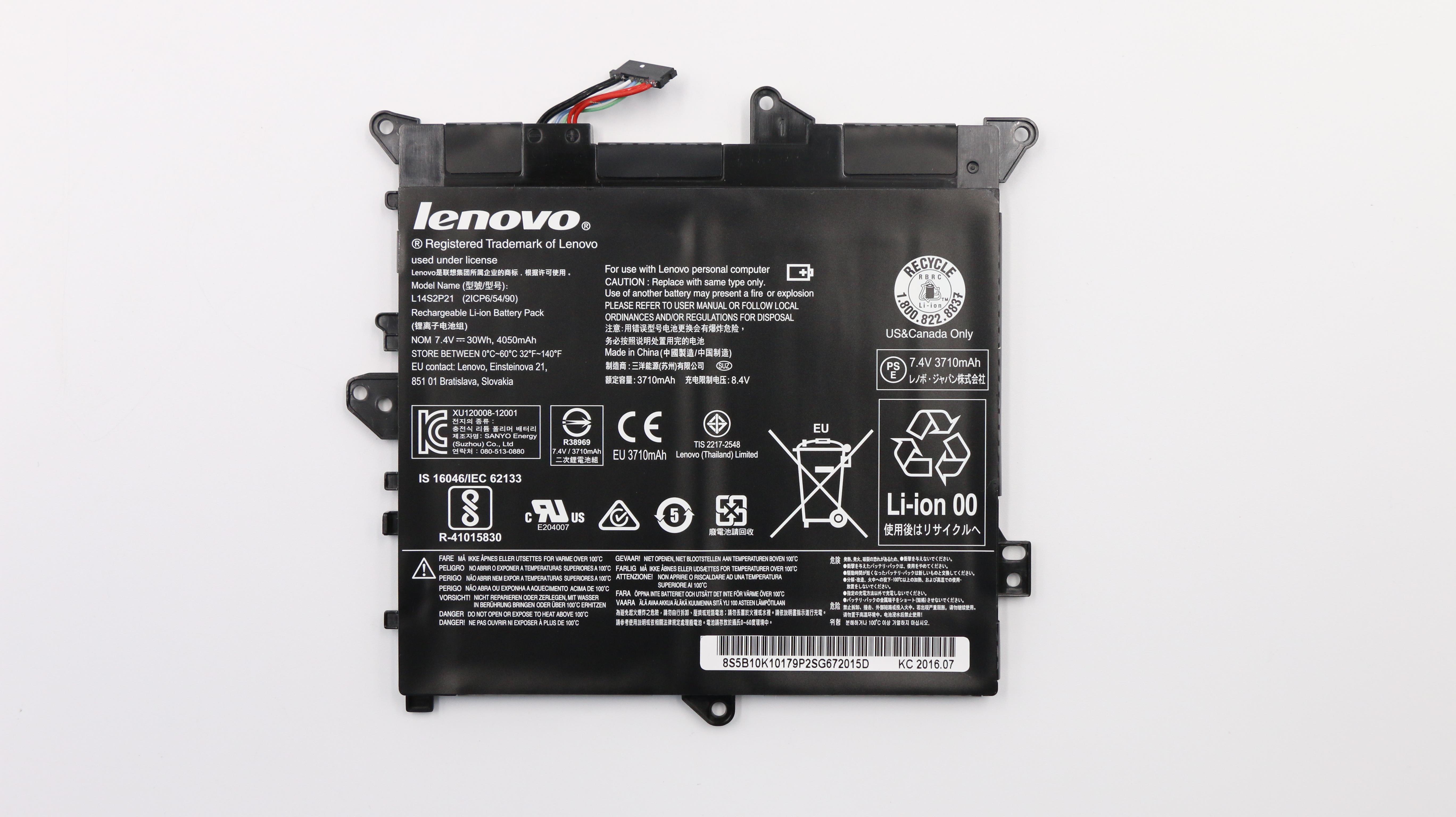 Genuine Lenovo Battery  5B10K10228 Yoga 300-11IBR Laptop (IdeaPad)