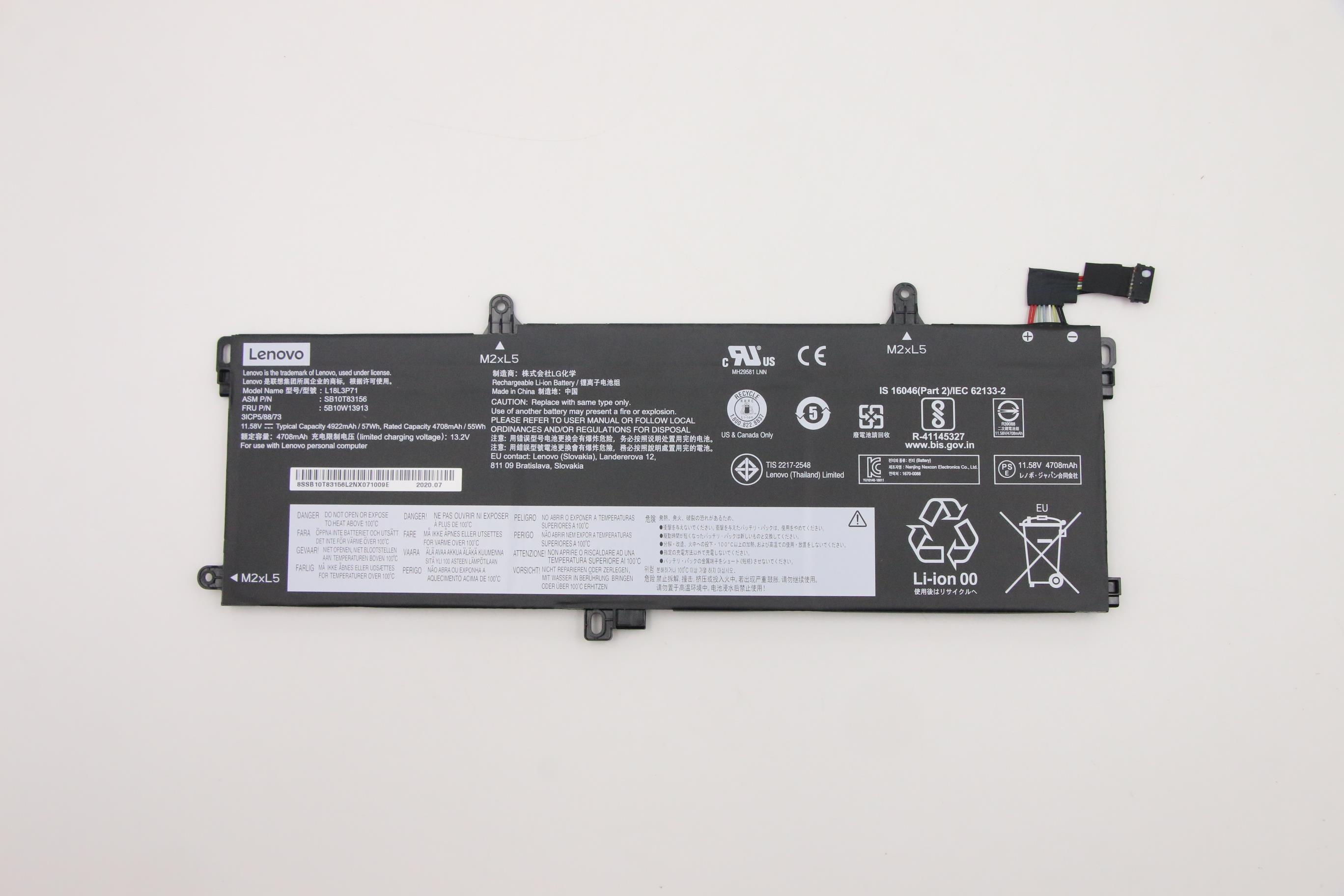 Genuine Lenovo Battery  5B10W13913 T15 (type 20S6, 20S7) Laptop (ThinkPad)