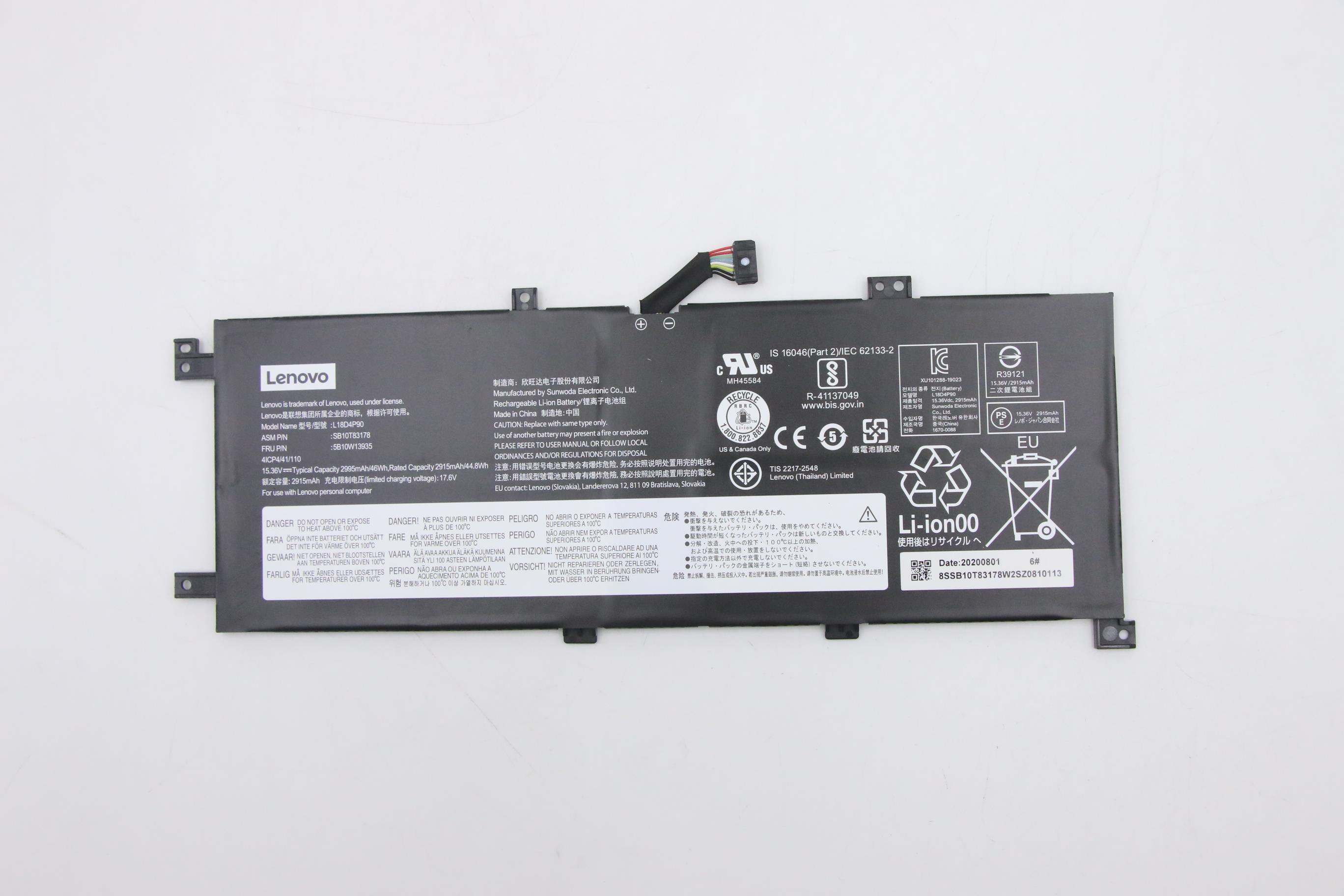 Lenovo ThinkPad L13 (20R3, 20R4) Laptops BATTERY - 5B10W13935