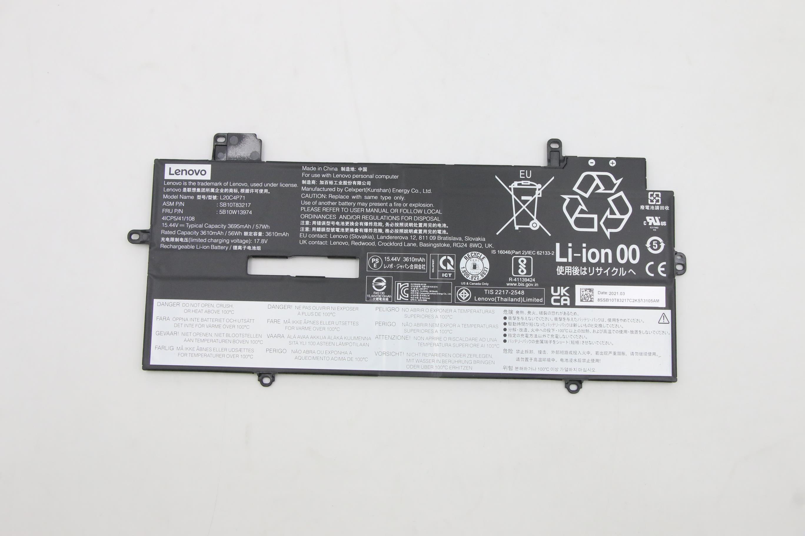 Genuine Lenovo Battery  5B10W13974 X1 Carbon 9th Gen - (Type 20XW, 20XX) Laptop (ThinkPad)