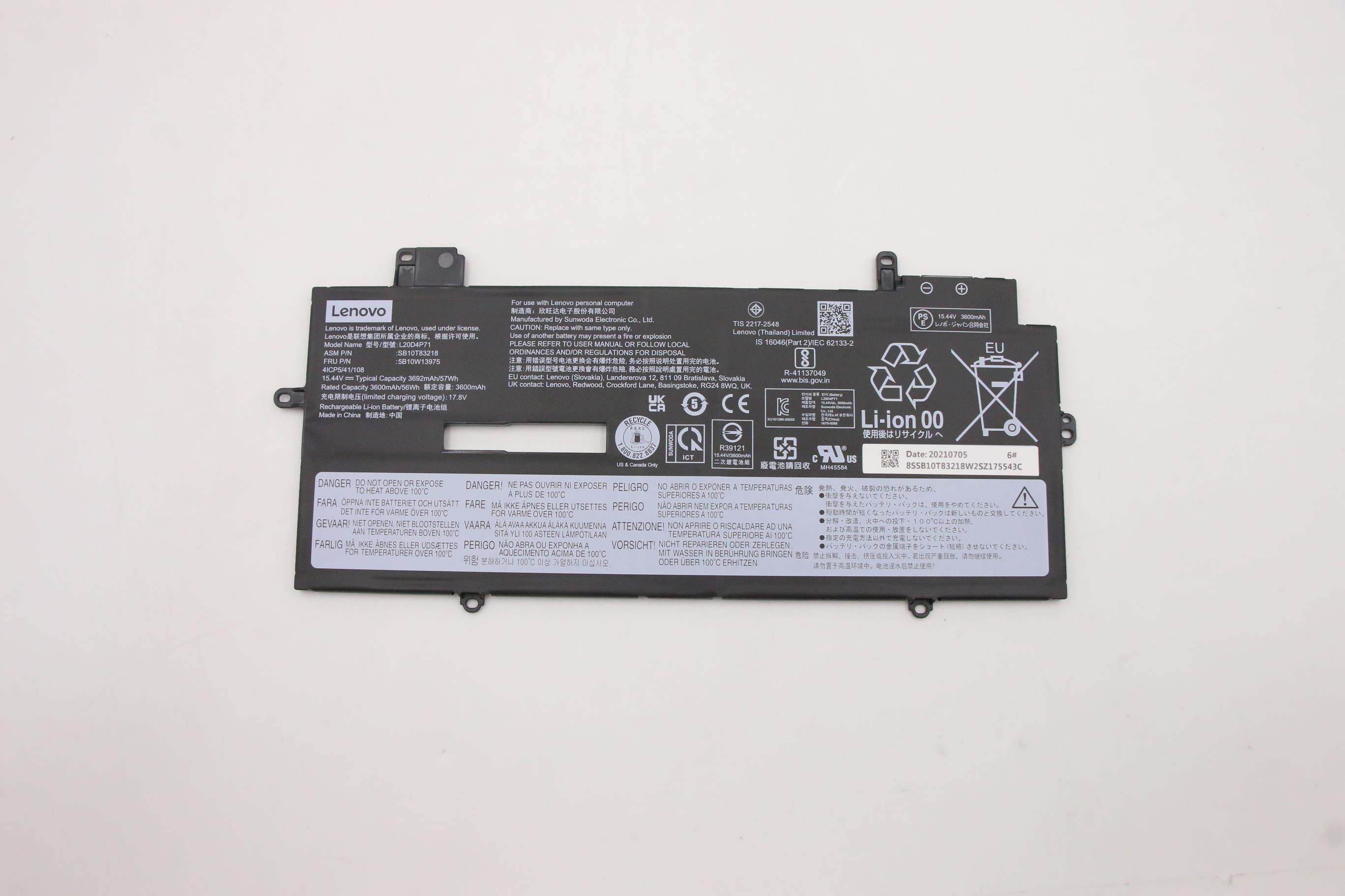 Genuine Lenovo Battery  5B10W13975 X1 Yoga 8th Gen (Type 21HQ, 21HR) Laptop (ThinkPad)