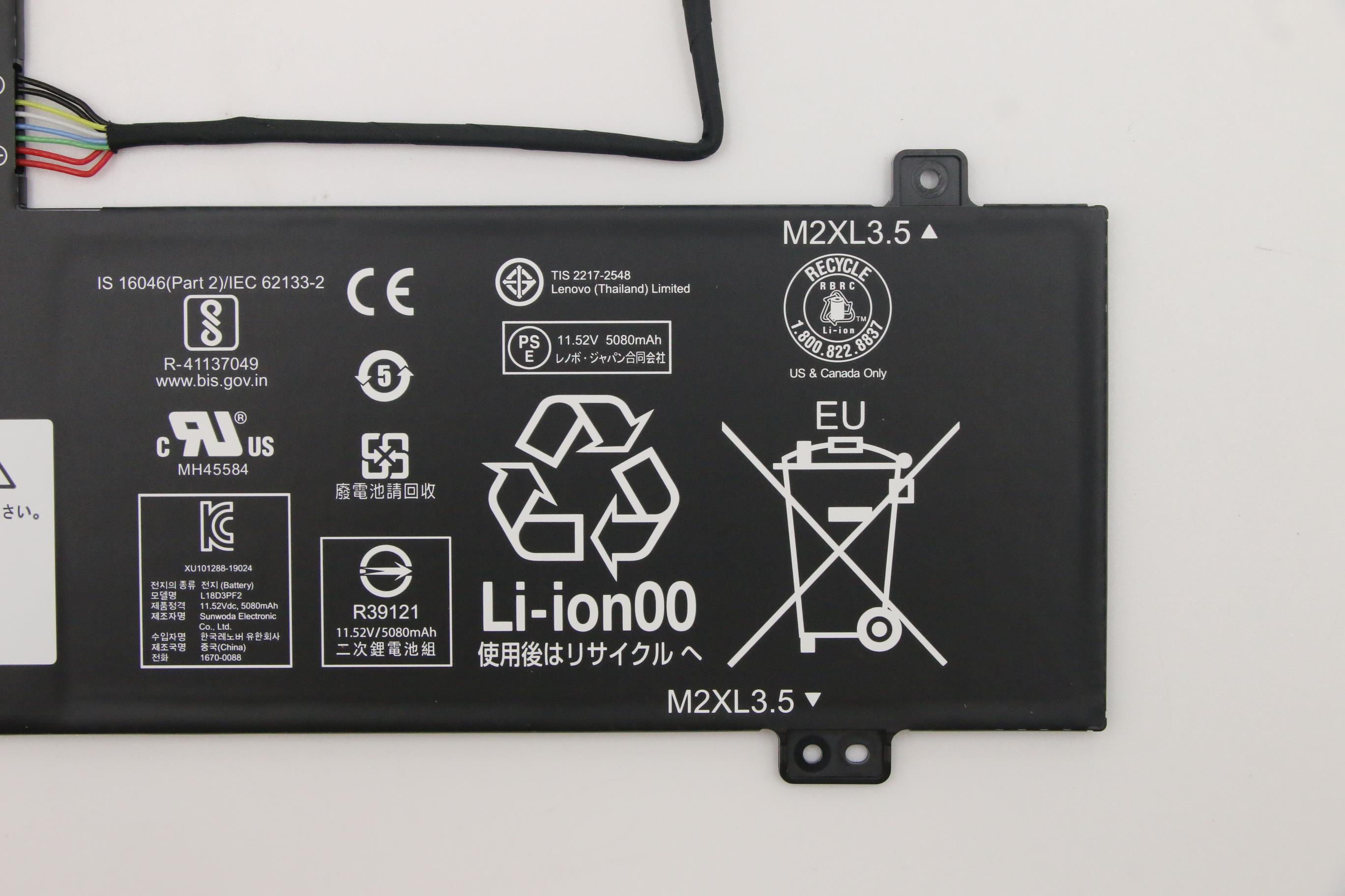5B10W67402 - Original Lenovo SD/C L18D3PF2 11.52V60.3Wh3cell