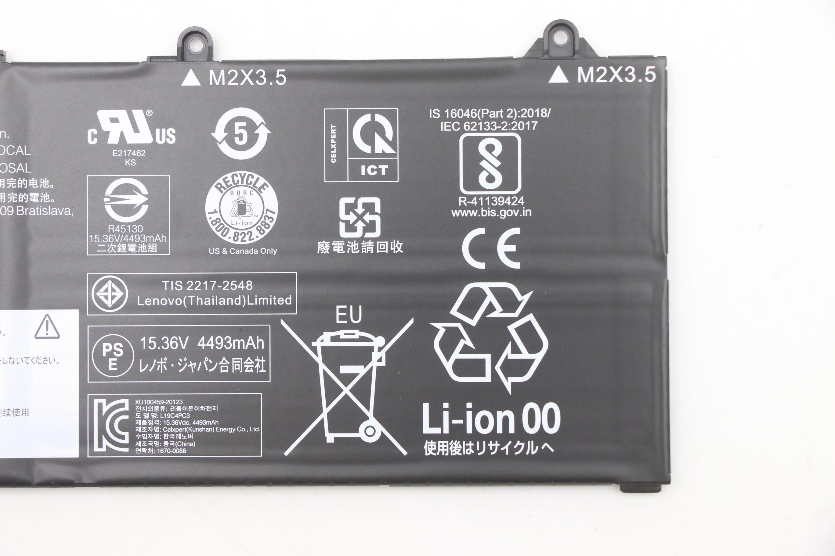 Lenovo Part  Original Lenovo Battery Y750S-15 CP/B L19M4PC3 15.36V 71Wh 4cell 