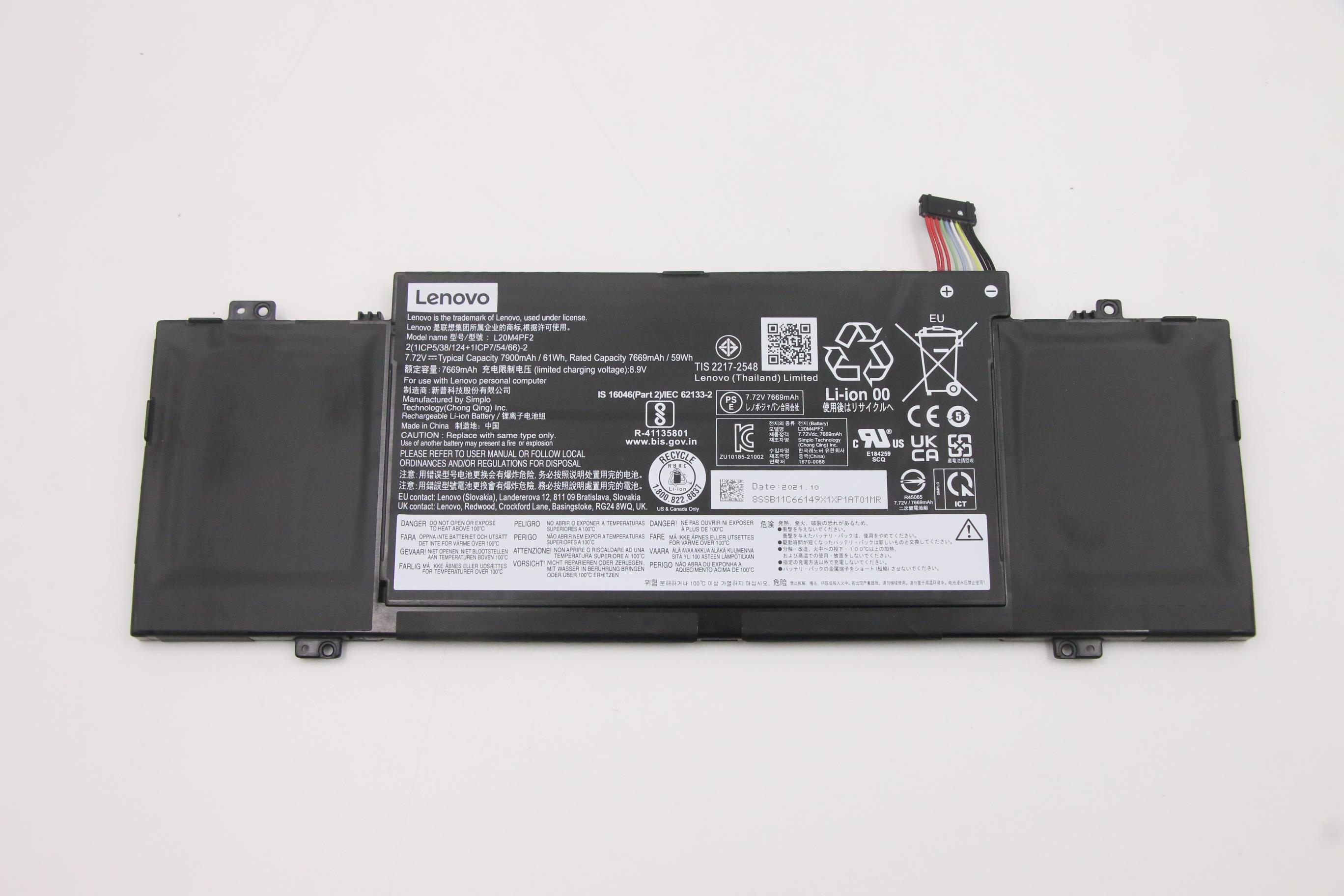 Genuine Lenovo Battery  5B11C66148 Yoga Slim 7 Carbon-14ACN06 (IdeaPad)