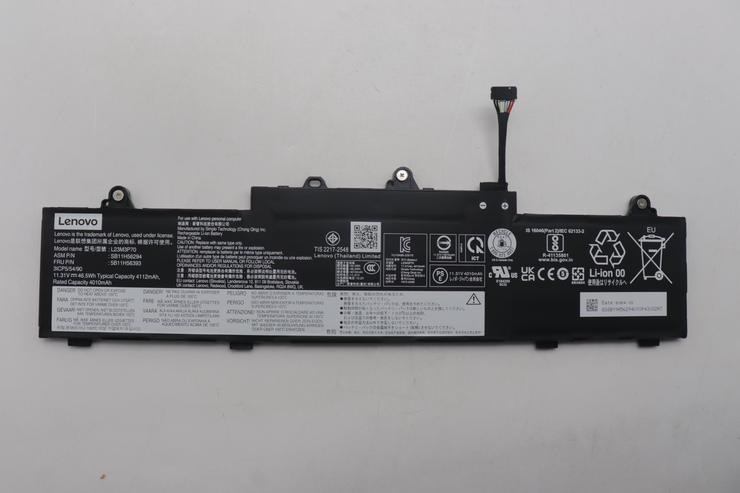 Lenovo  battery 5B11H56395