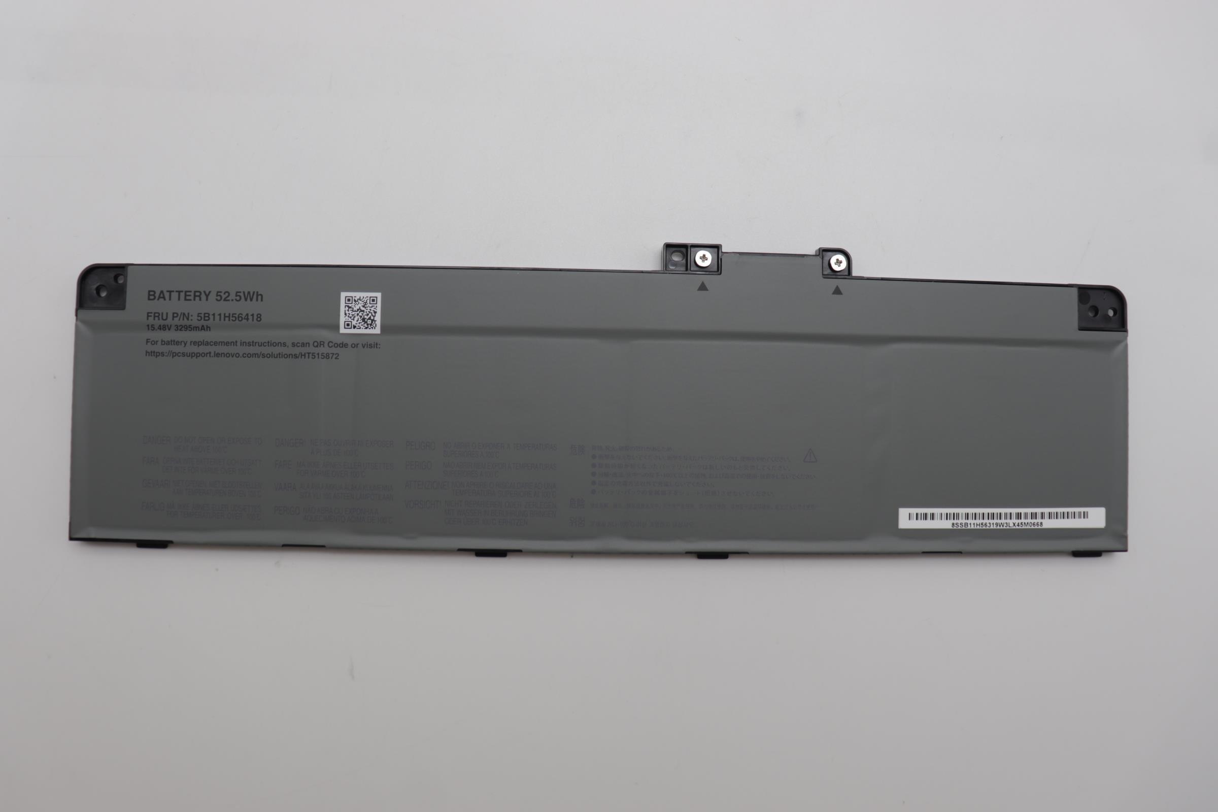 5B11H56418 - Original Lenovo Battery 4 cell, 52.5Wh, 15.48V, Lilon, SWD, L23D4P71