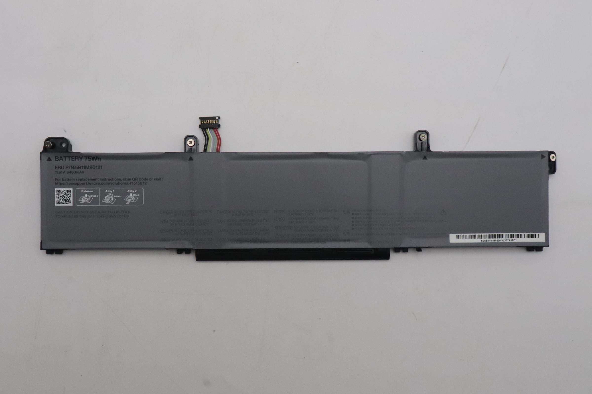 5B11M90121 - Original Lenovo Battery Internal, 3c 75Wh, LiIon, SWD