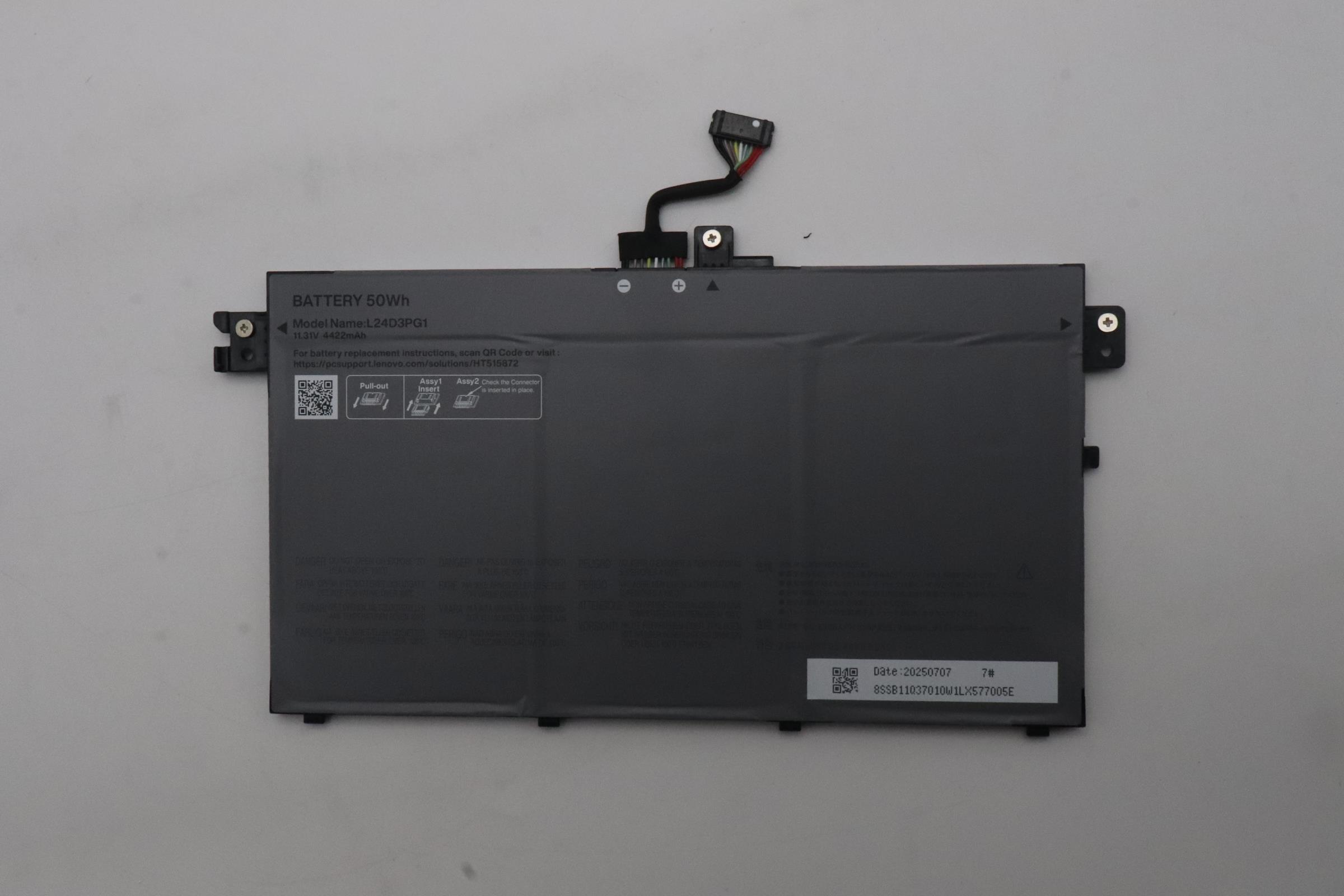 5B11Q37011 - Original Lenovo Battery 3cell 50Wh 11.31V L24D3PG1 SD/A
