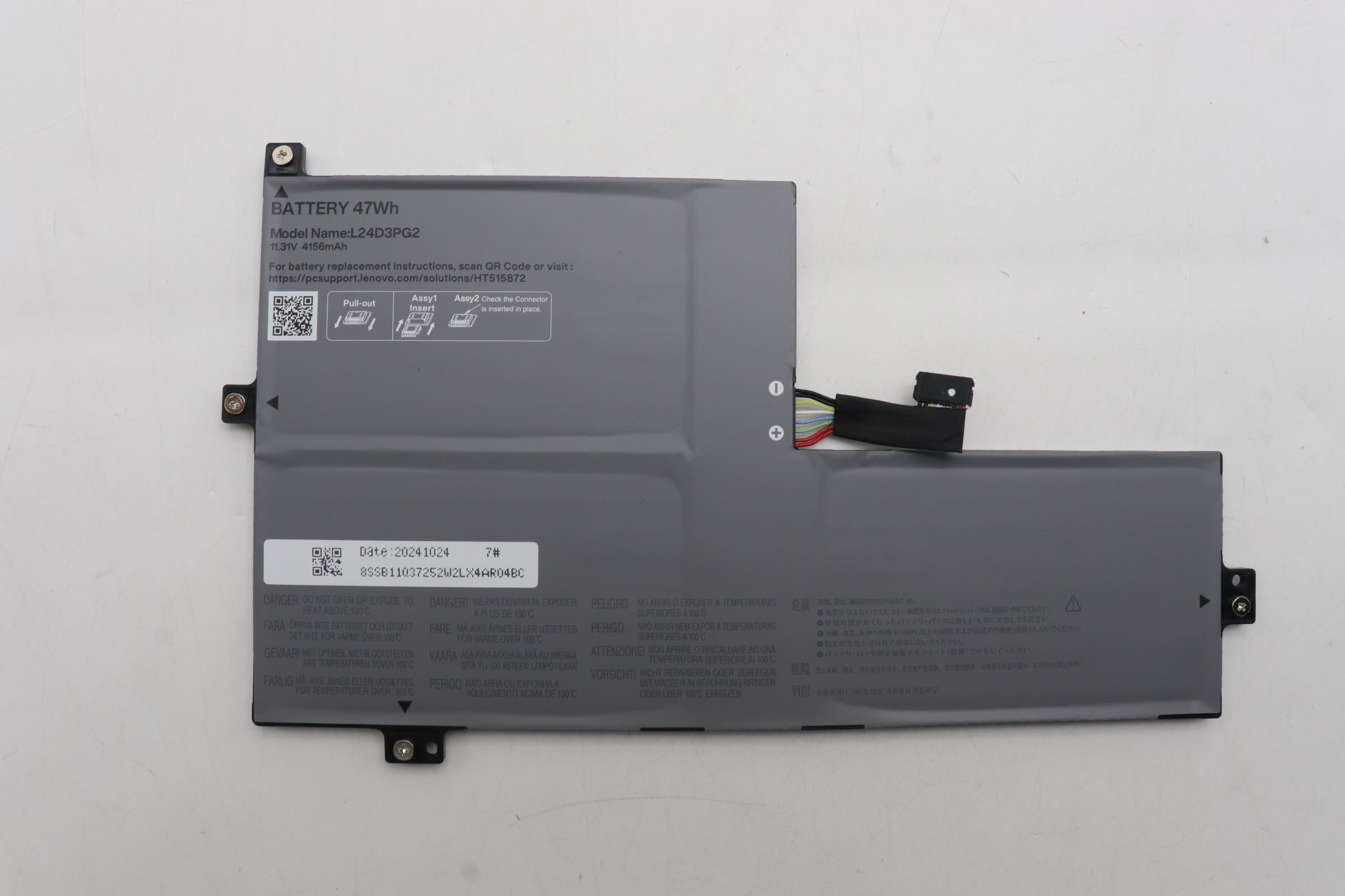 5B11Q37250 - Original Lenovo Battery 3cell 47Wh 11.31V L24D3PG2 SD/A