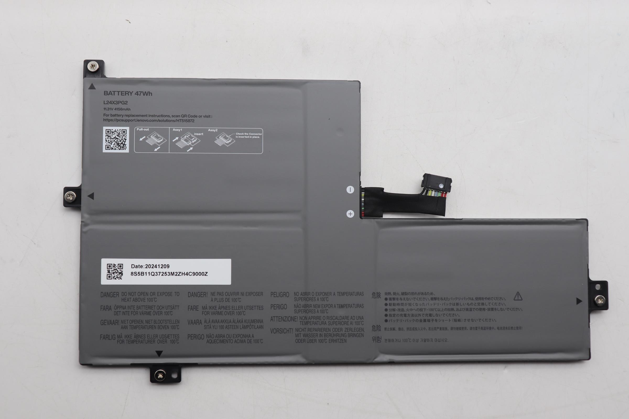 5B11Q37253 - Original Lenovo Battery 3cell 47Wh 11.31V L24X3PG2 CM/C