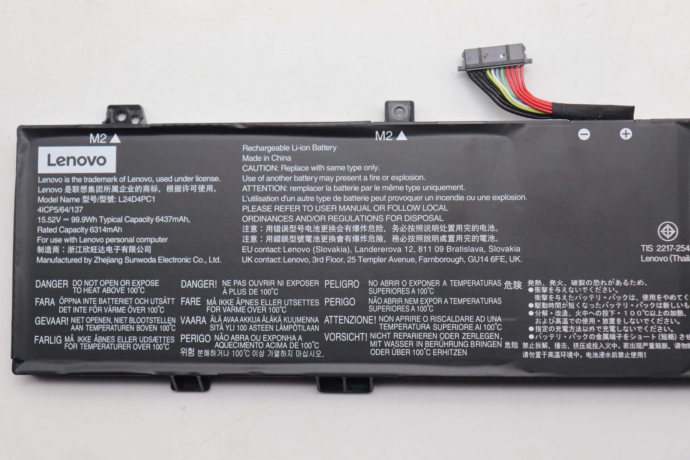 5B11Q40228 - Original Lenovo Battery 4cell 99.9Wh 15.52V L24D4PC1 SD/C