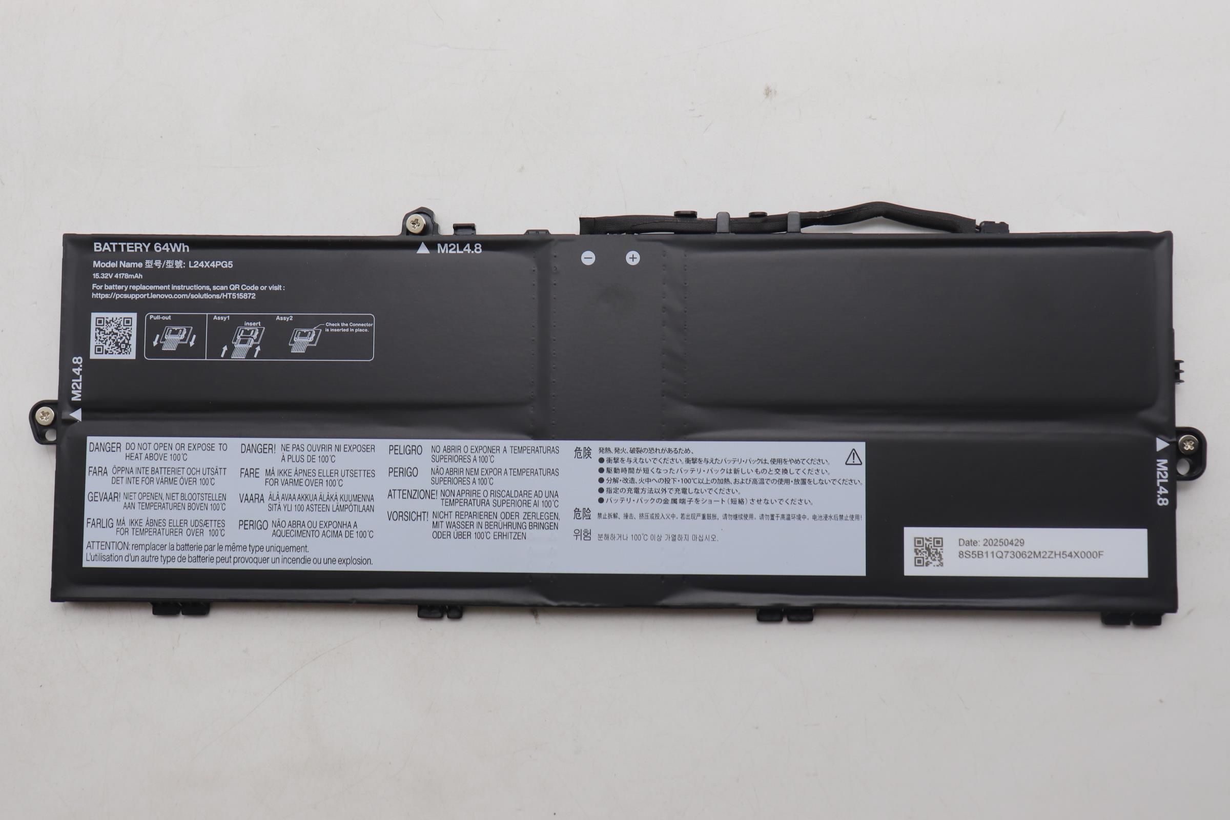 5B11Q73062 - Original Lenovo Battery 4cell 64Wh 15.32V L24X4PG5 CM/C