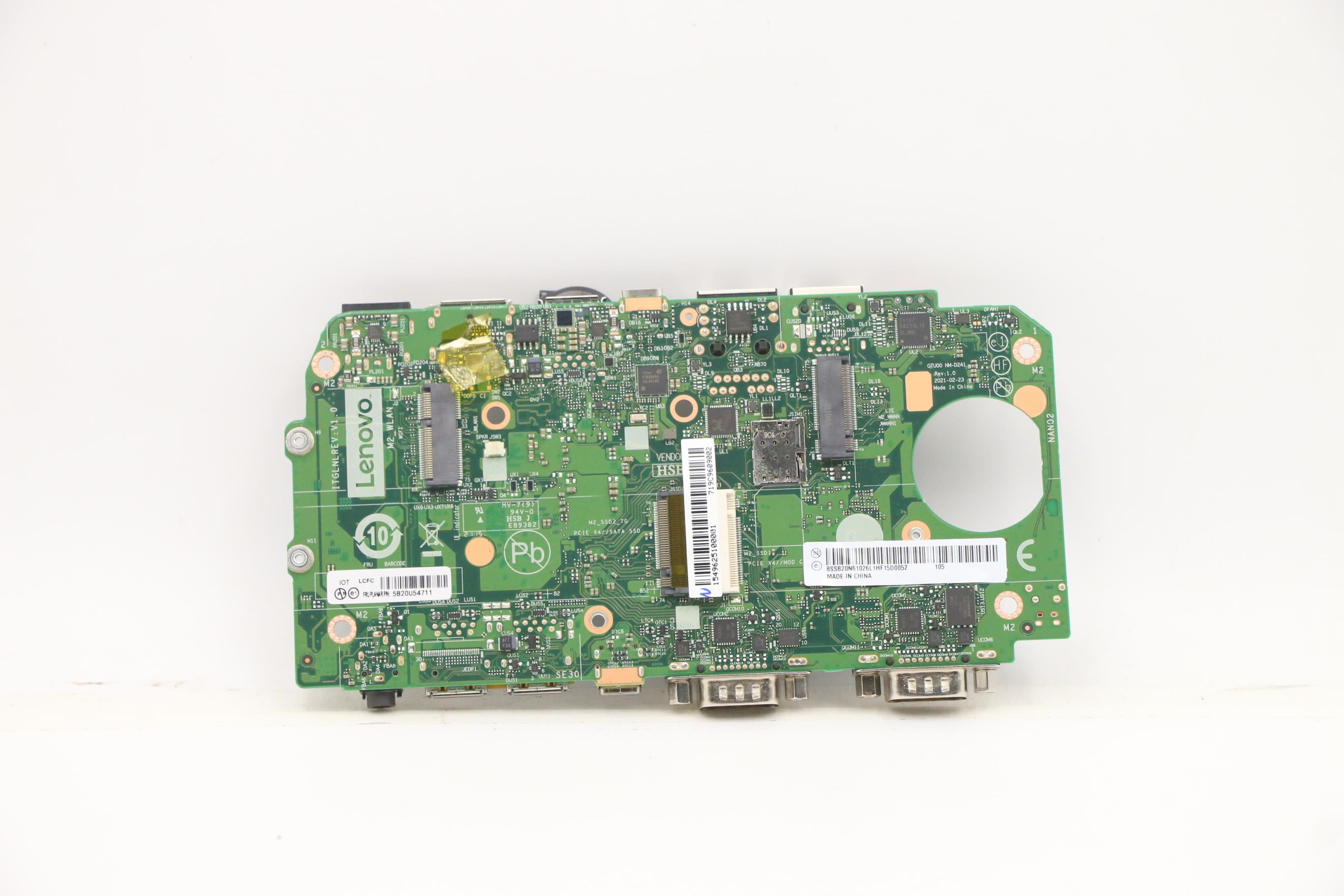 5B20U54711 - Original Lenovo System Board BDPLANAR TGL-U i5-1145GRE vPro IOT DPK
