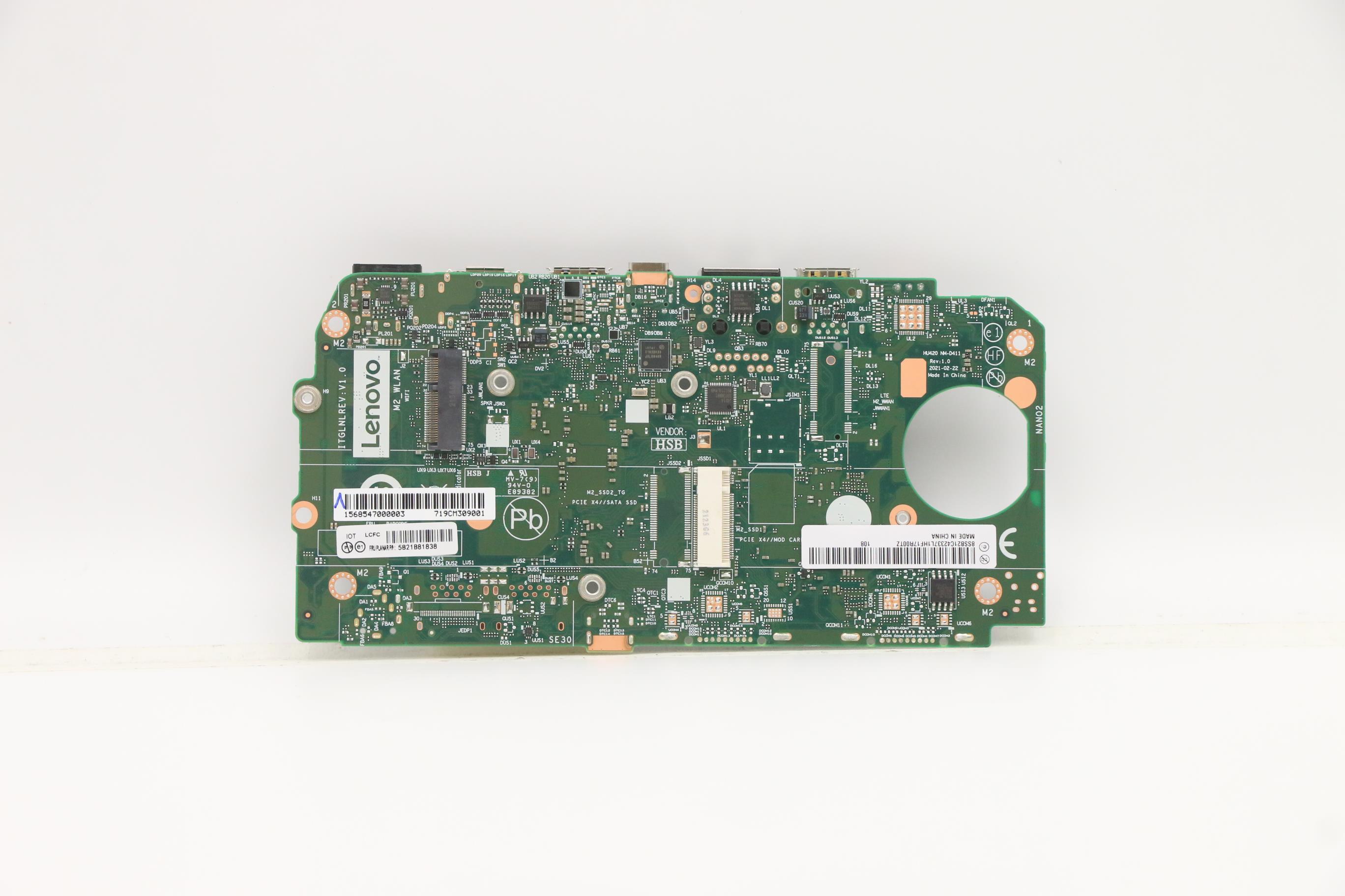 5B21B81838 - Original Lenovo System Board BDPLANAR FRU MB TGL I5 8G IoT DPK WW
