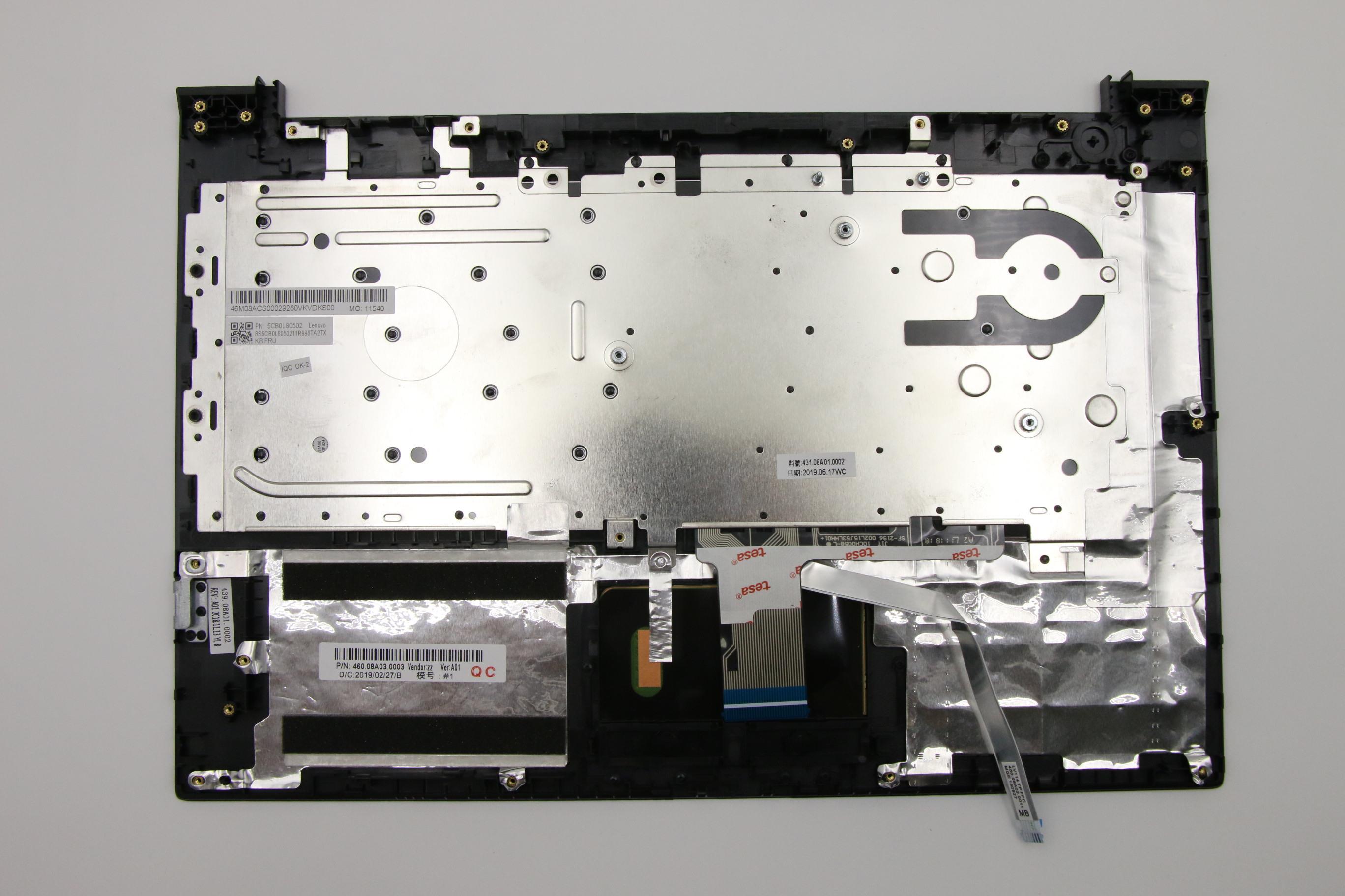 5CB0L80502 - Original Lenovo UpperCase W 80TC W/KB/TP/Cable US