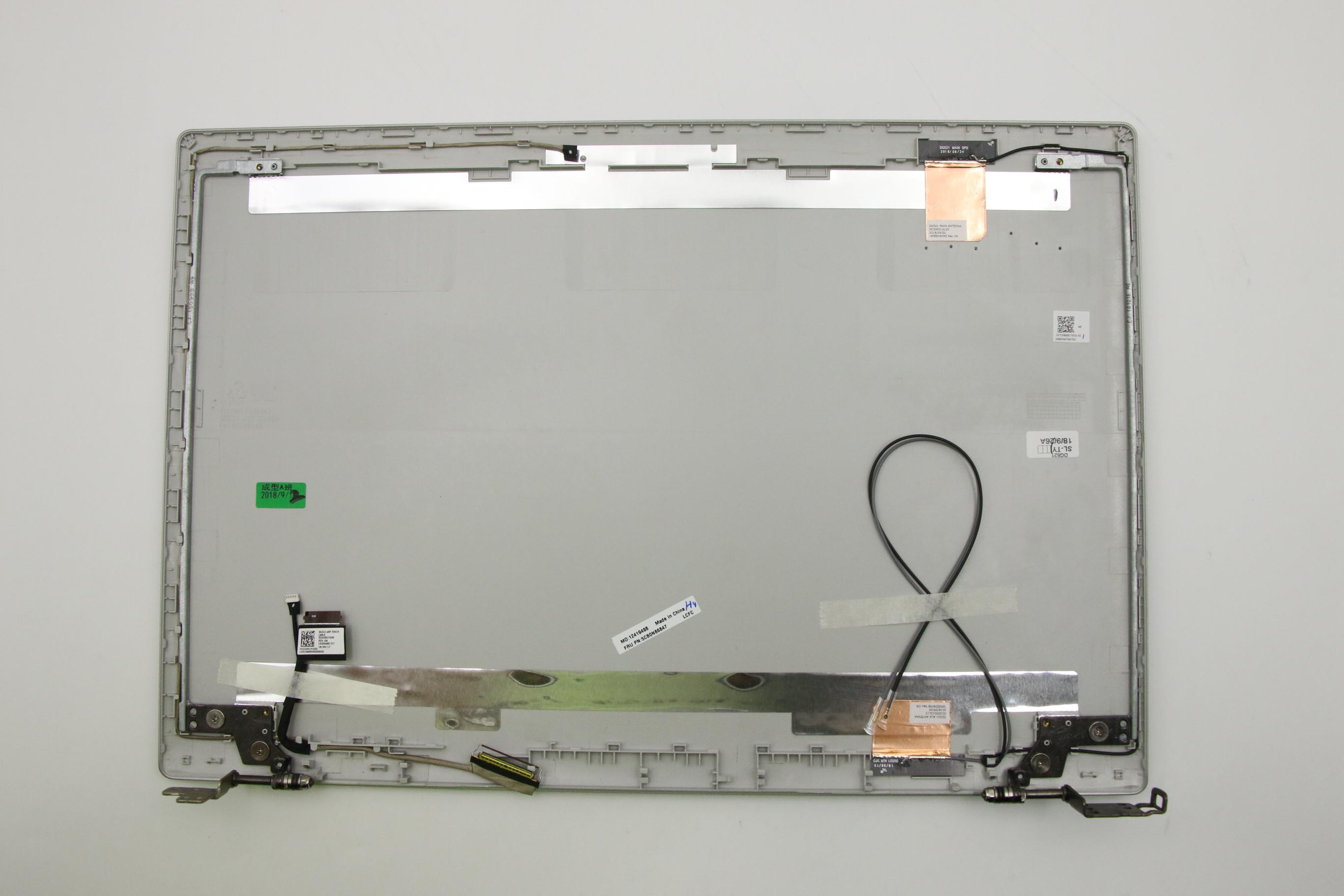 5CB0N86847 - Original Lenovo LCD COVER L80XN TOUCH PLATINUM GREY PAINTING WANTENNA EDP CABLE HINGE ASSY