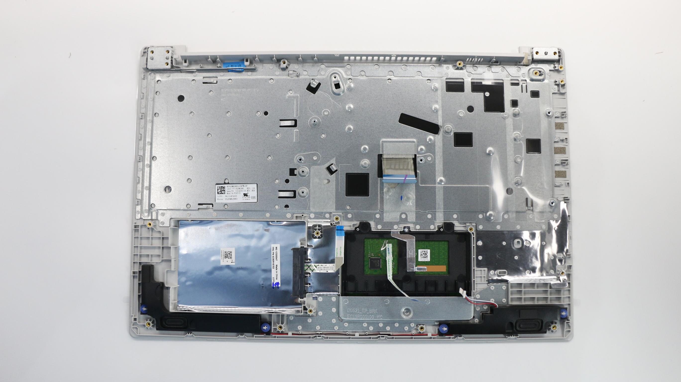 5CB0R16703 - Original Lenovo Keyboard with C-Cover,English,Platinum Grey,Non_Backlight,Touchpad