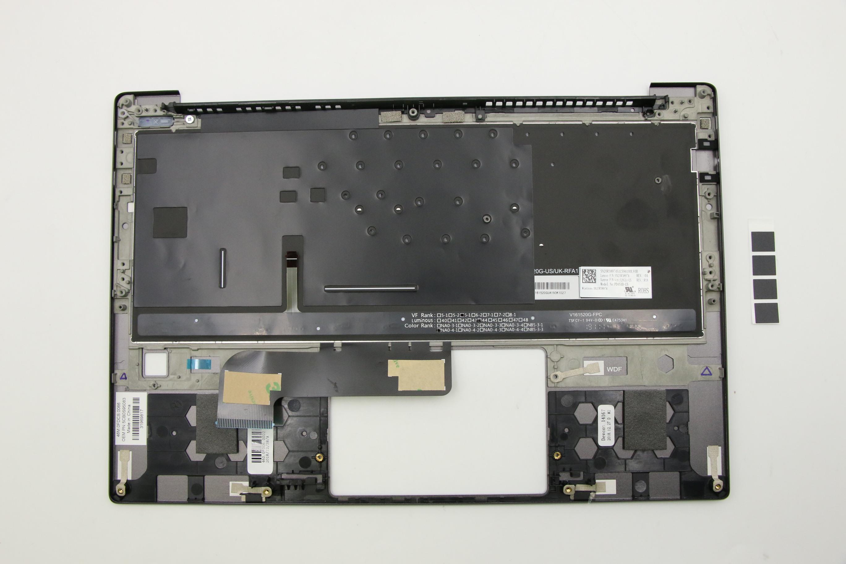 5CB0S95083 - Original Lenovo UpperCaseASM_US W 81J0 IG BL