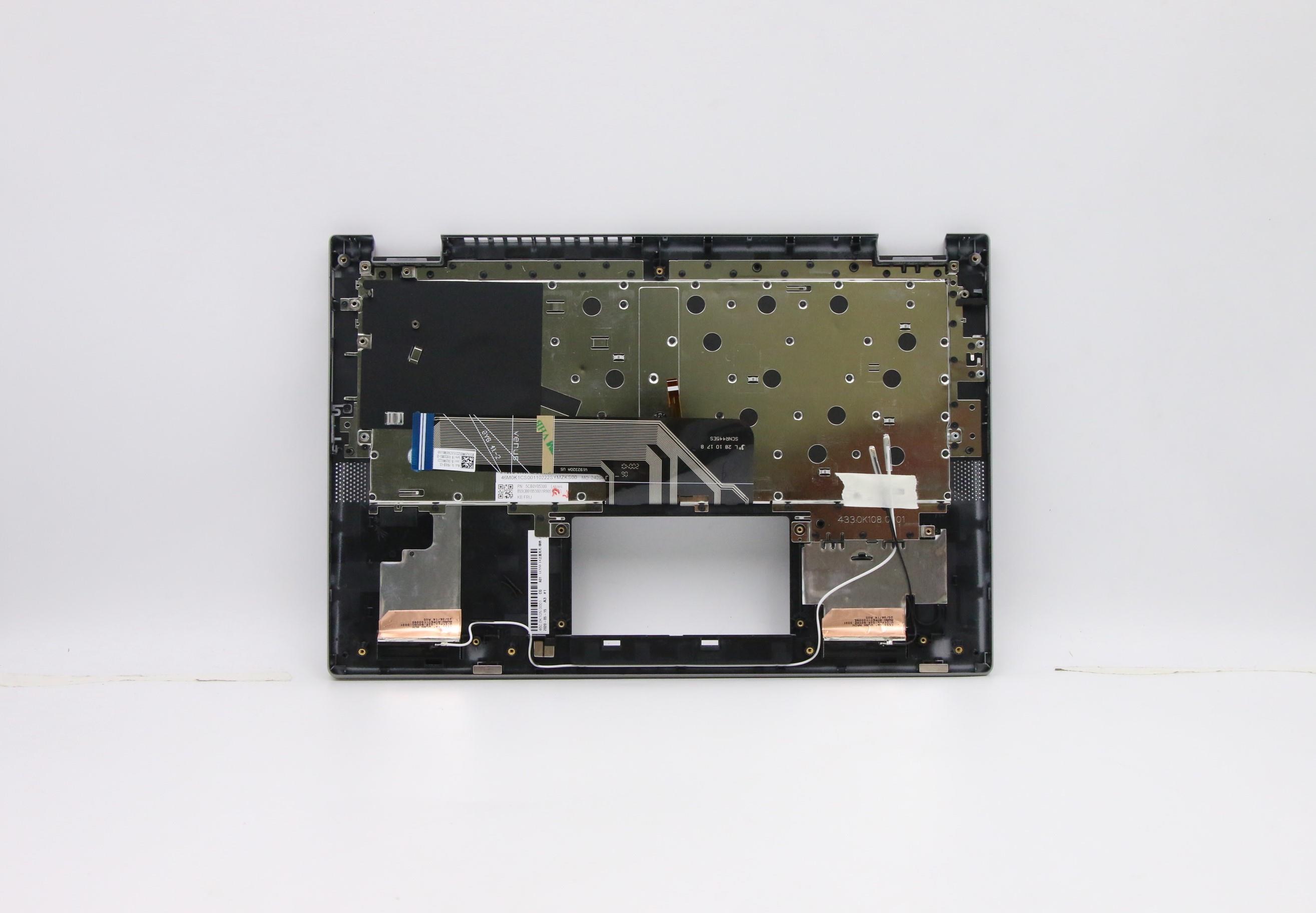 5CB0Y85300 - Original Lenovo Keyboard with Top cover, English, Platinum Grey, Backlight, Non_Fingerprint