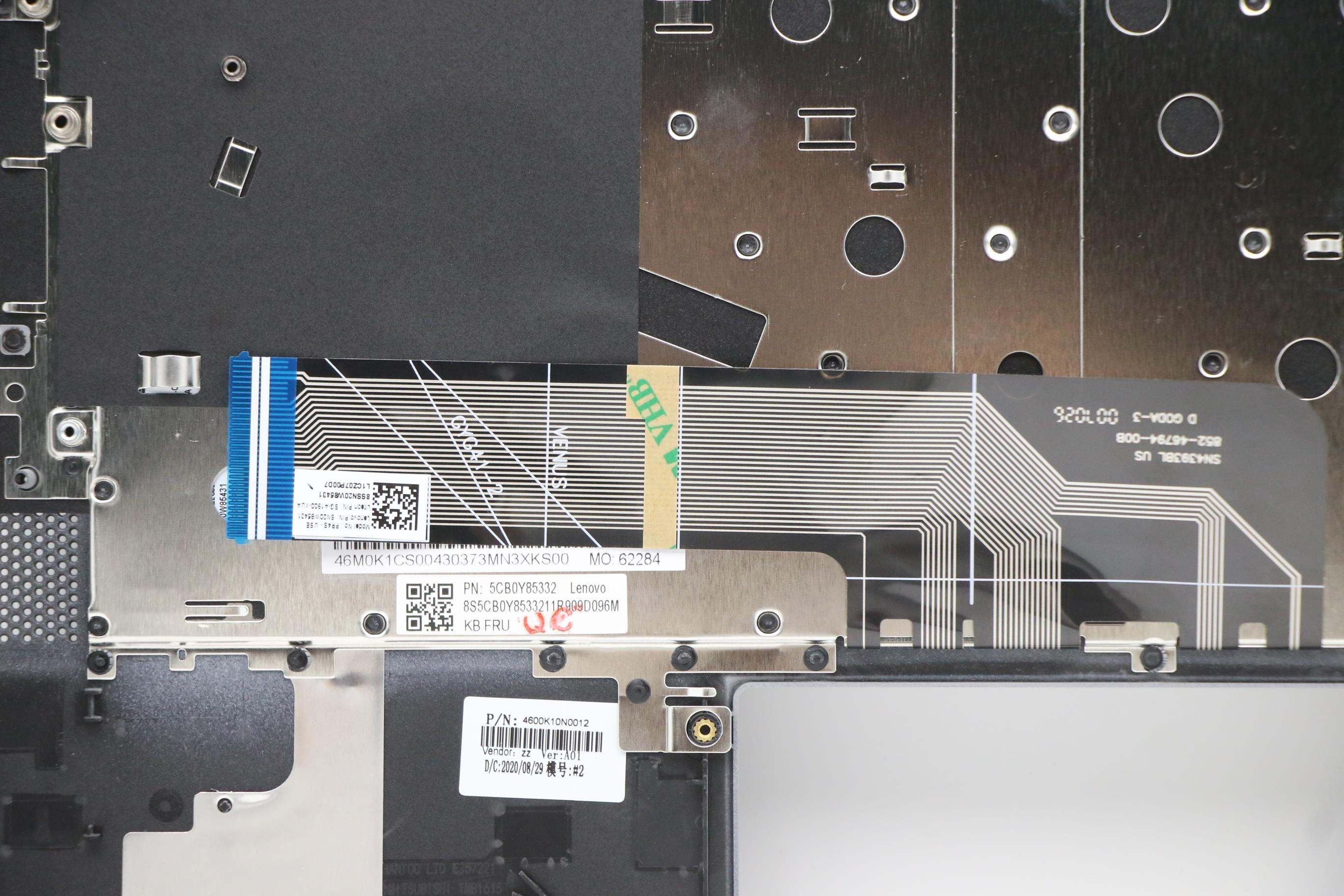 5CB0Y85332 - Original Lenovo Keyboard with Top cover, English, Platinum Grey, Non_Backlight