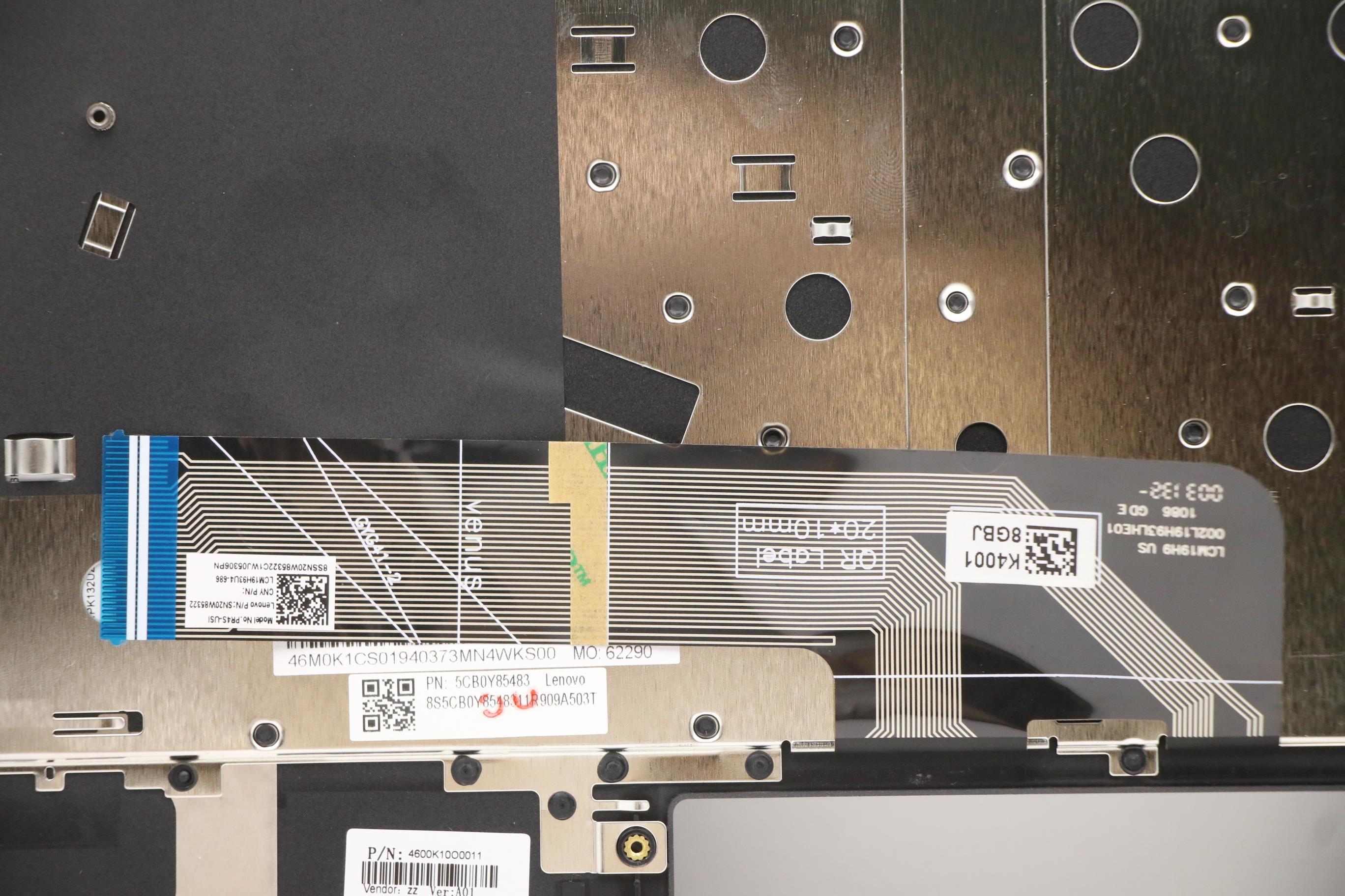 5CB0Y85483 - Original Lenovo Keyboard with Top cover, English Euro, Grey, Non_Backlight, Non_Fingerprint