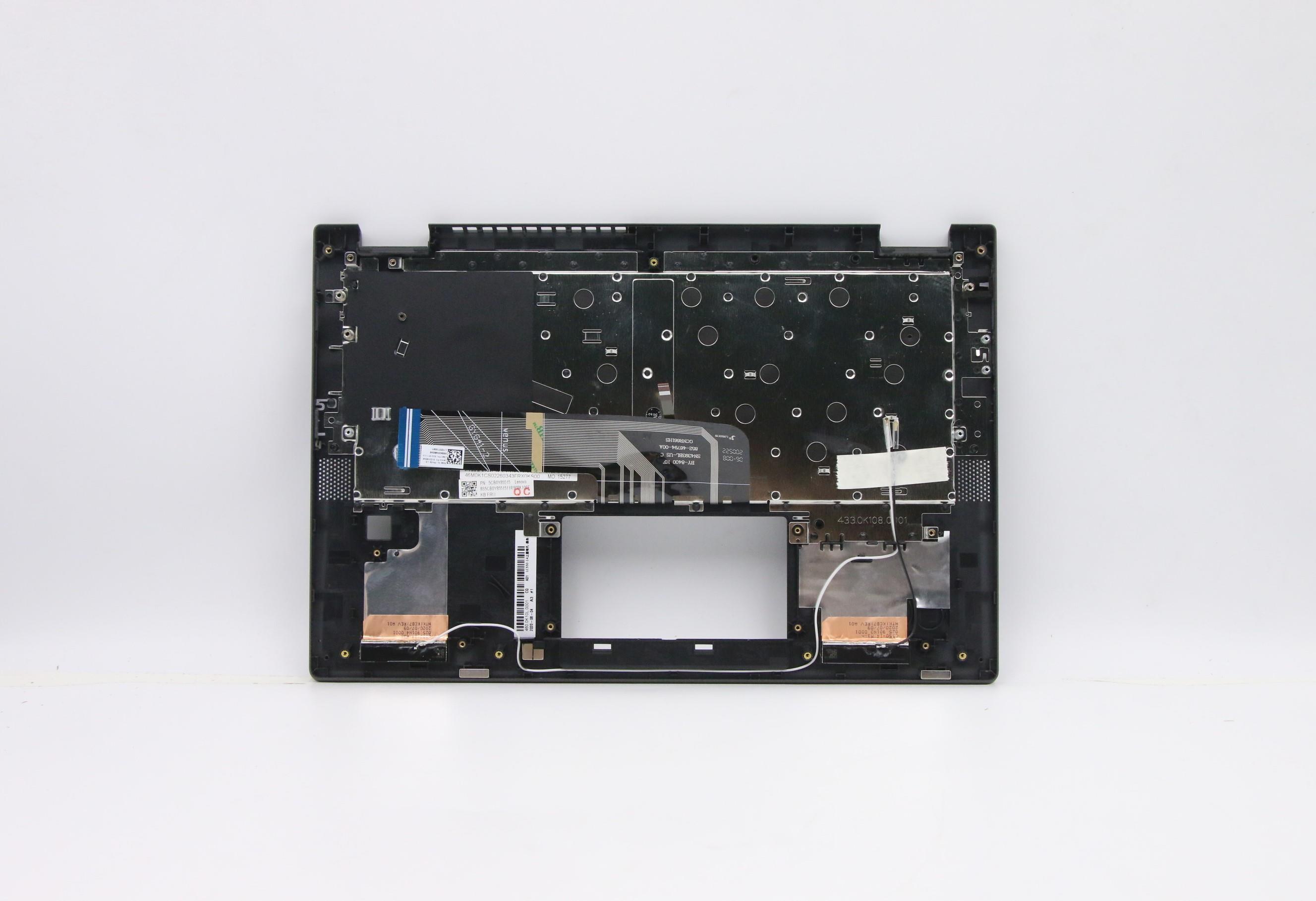 5CB0Y85515 - Original Lenovo Keyboard with Top cover, English, Grey, Backlight, Fingerprint
