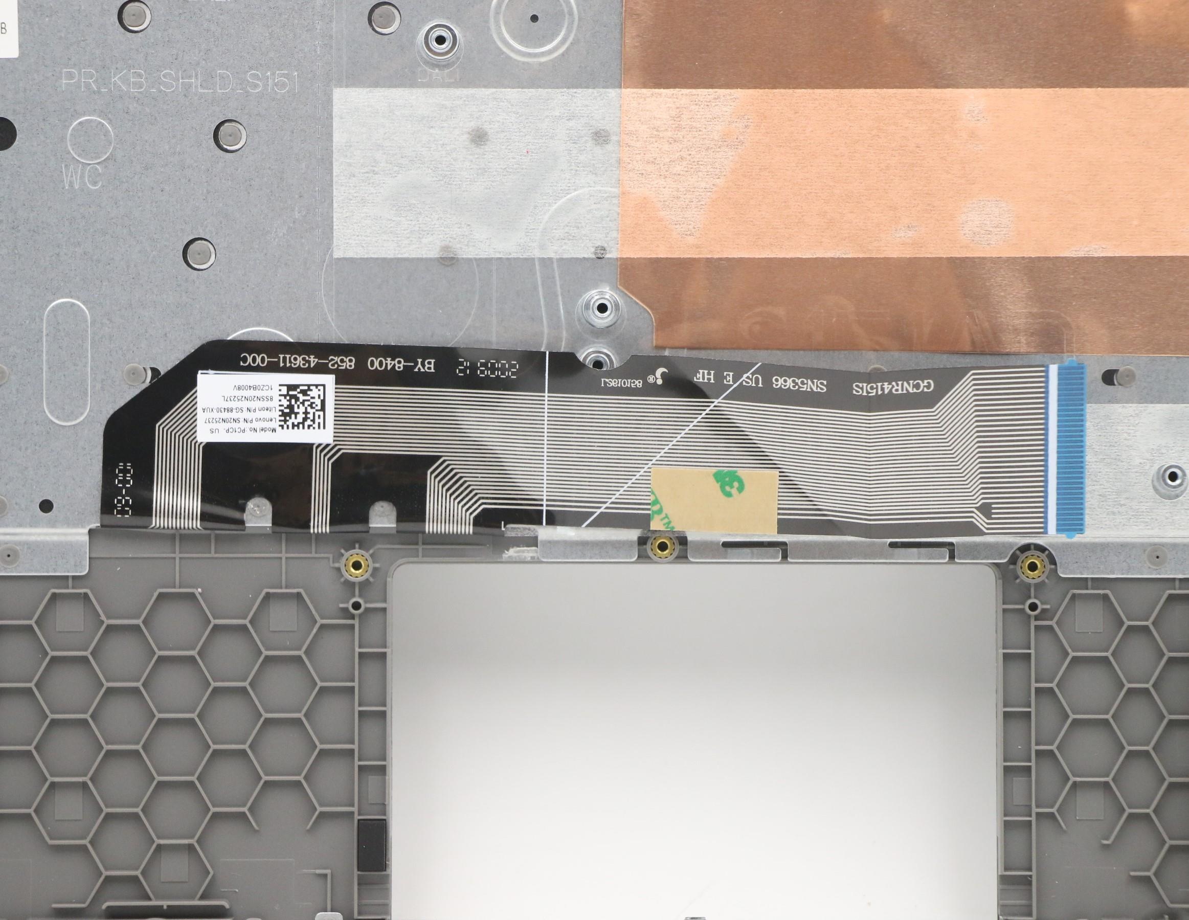 5CB0Z53063 - Original Lenovo Keyboard with Upper Cover (Palmrest), English, Platinum Grey, Non_Backlight
