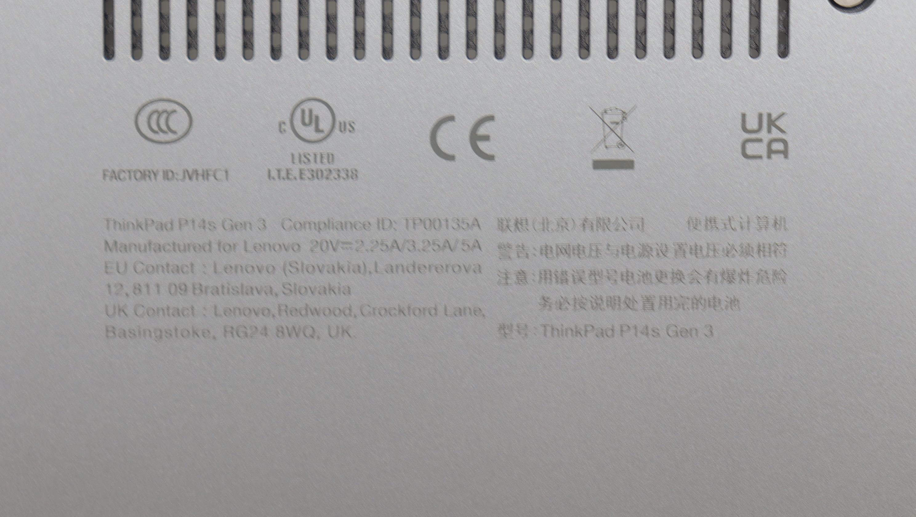 5CB0Z69585 - Original Lenovo COVER FRU P14SG3_D_COVER_UMA_WW_ASSY_GR
