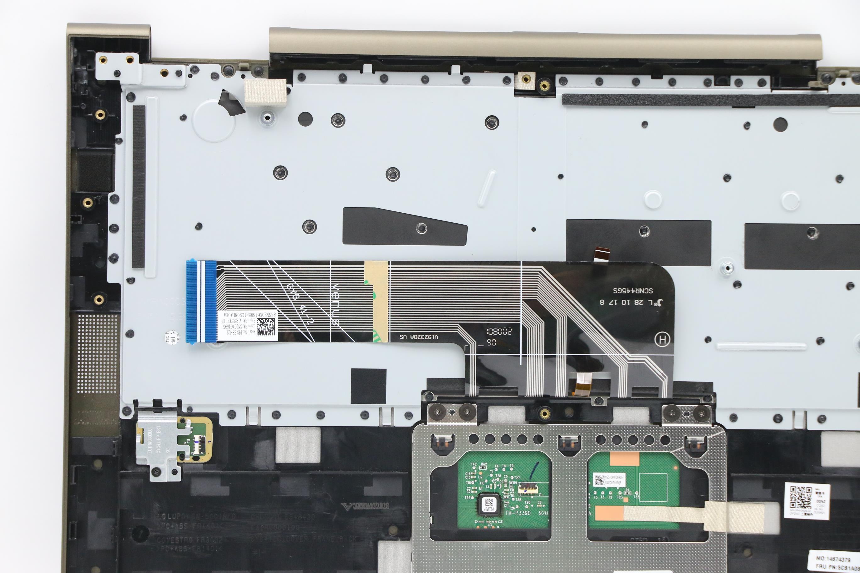 5CB1A08879 - Original Lenovo Keyboard with Upper Cover (Palmrest), English, Dark Moss, Backlight