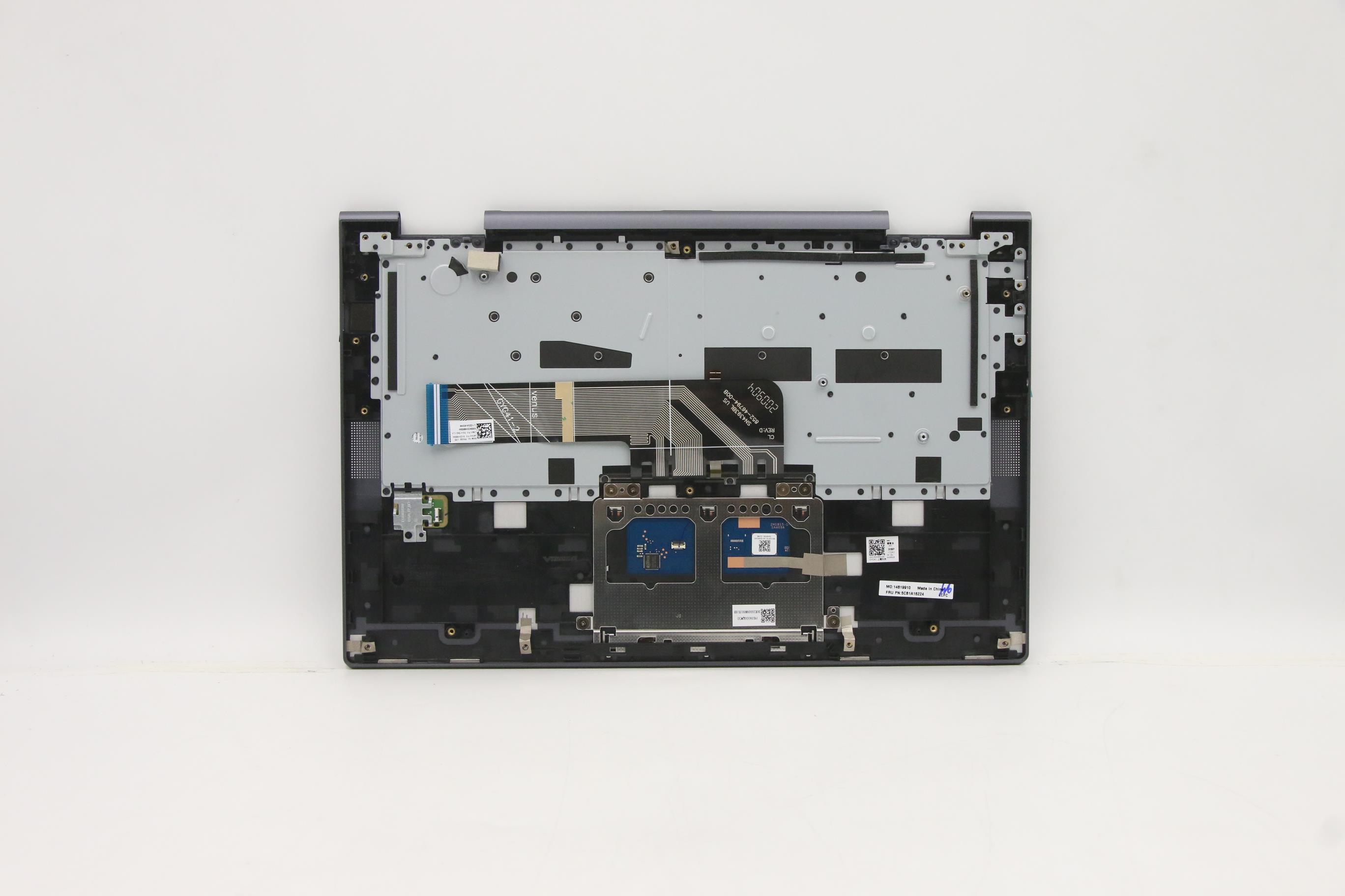 5CB1A16224 - Original Lenovo Keyboard with Palmrest (Cover), English, Slate Grey, 82BH
