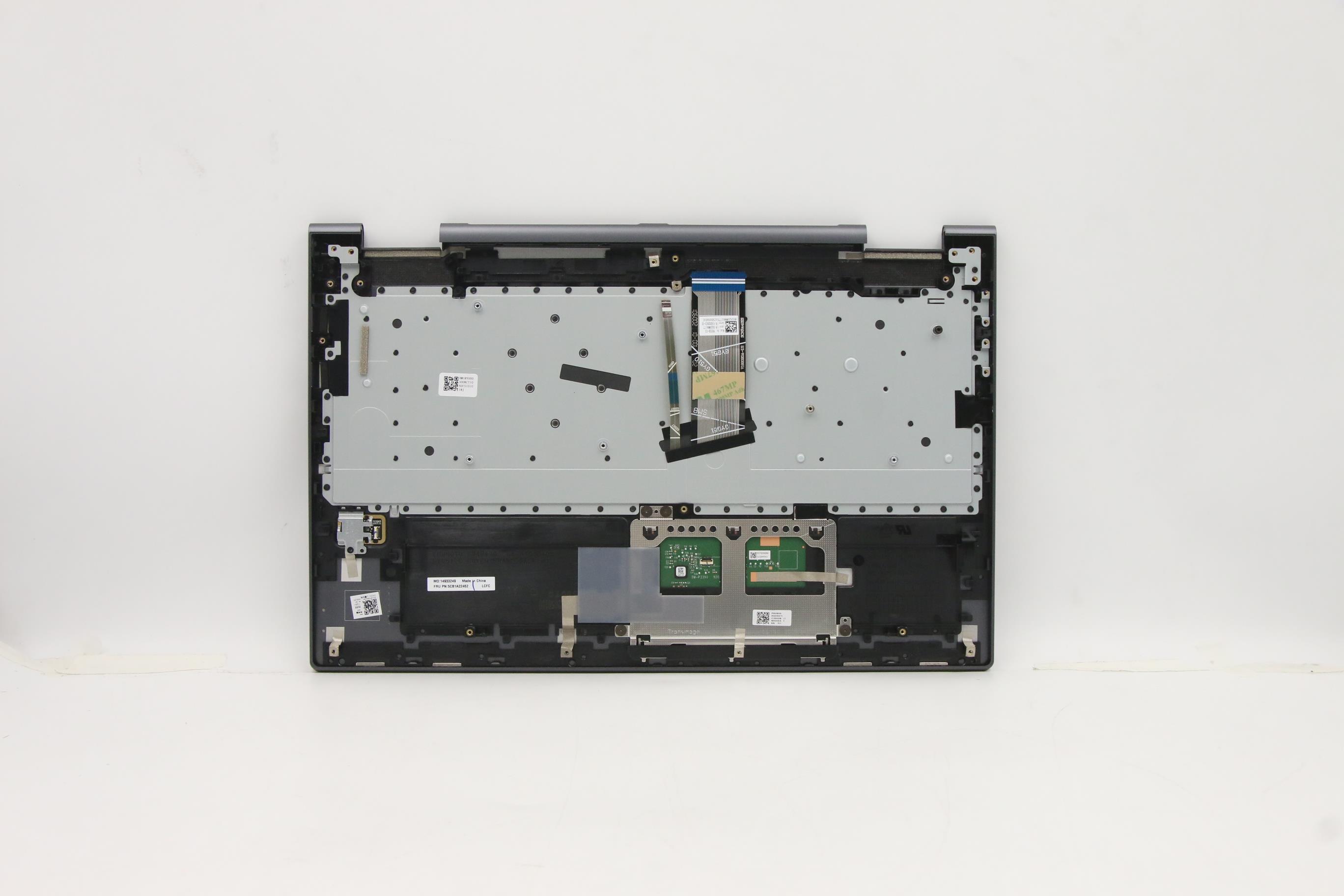 5CB1A22462 - Original Lenovo Keyboard with C-Cover, English, Storm Grey, US