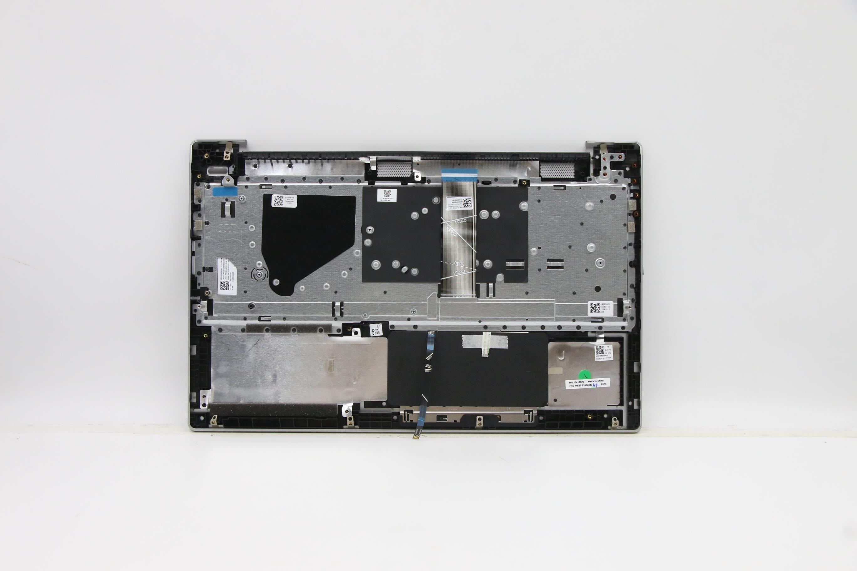 Lenovo Part  Original Lenovo Keyboard with Upper Cover (Palmrest), English, Platinum Grey, Backlight, Fingerprint