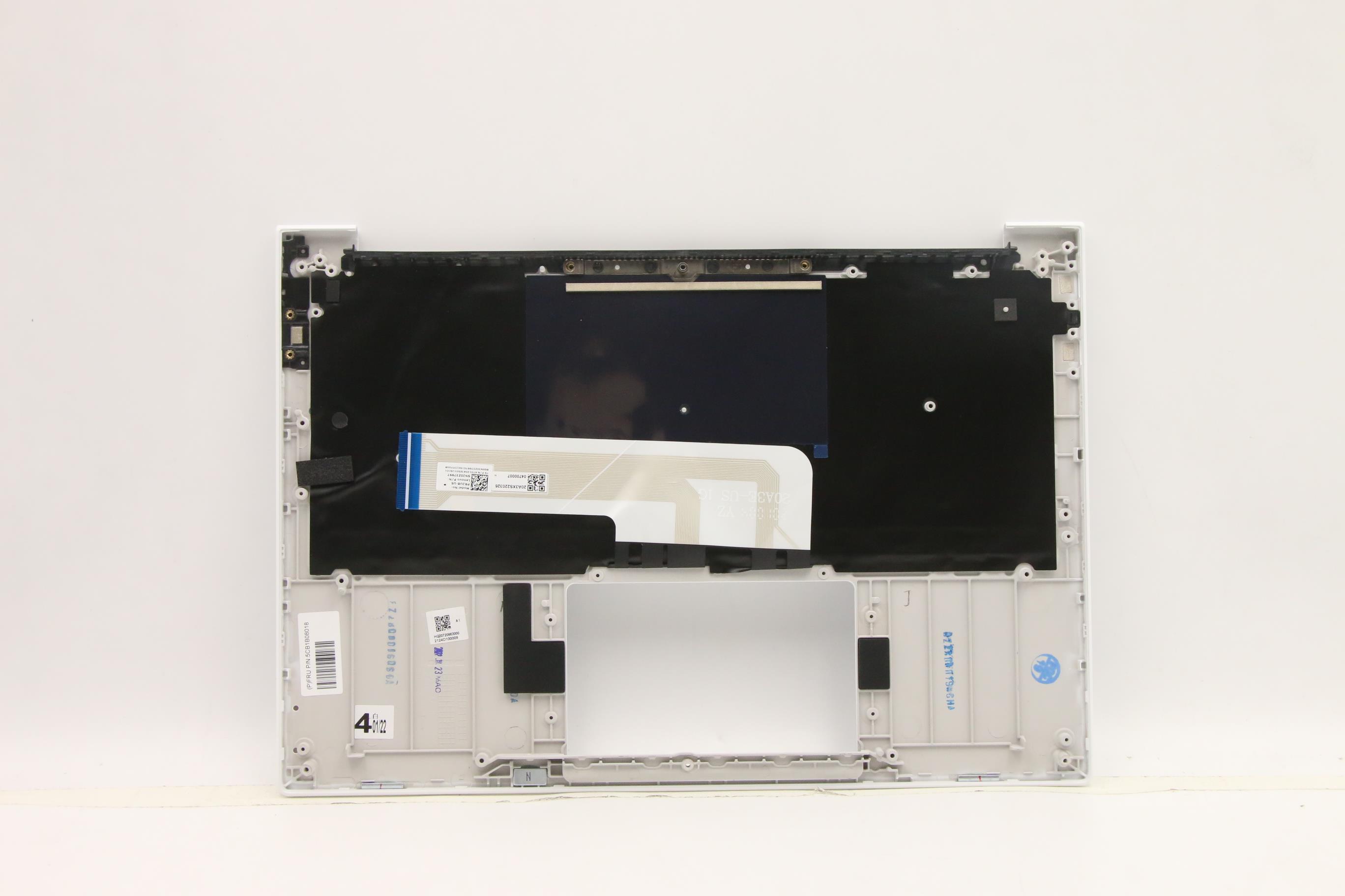 5CB1B08018 - Original Lenovo Keyboard with Upper Cover (Palmrest), English, 82EV, MO_WH